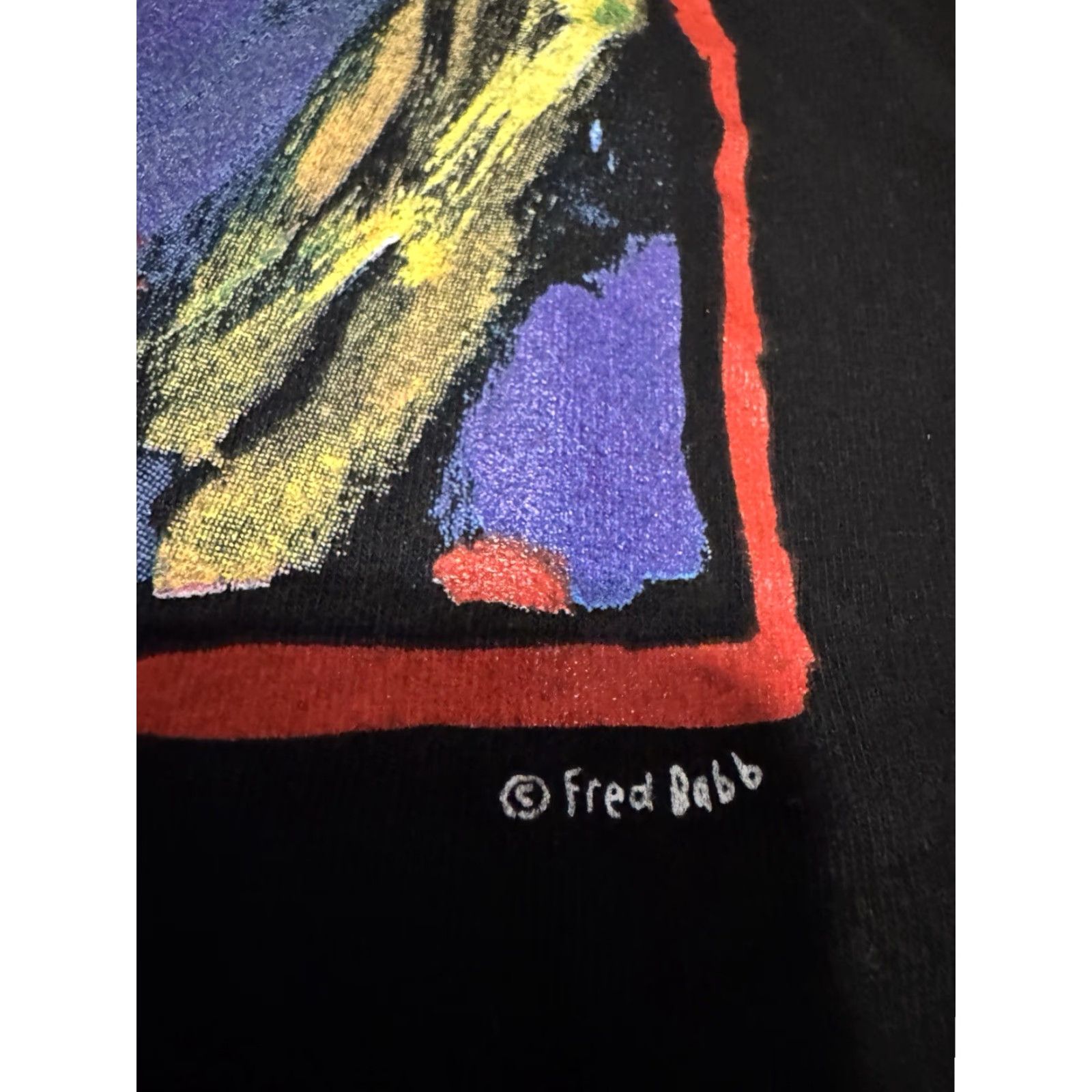 Vintage VINTAGE Oneita T-Shirt 90s Adult XL Black Art Can’t Hurt You Fred Babb Painting Graphic Mens Size US XL / EU 56 / 4 - 5 Thumbnail