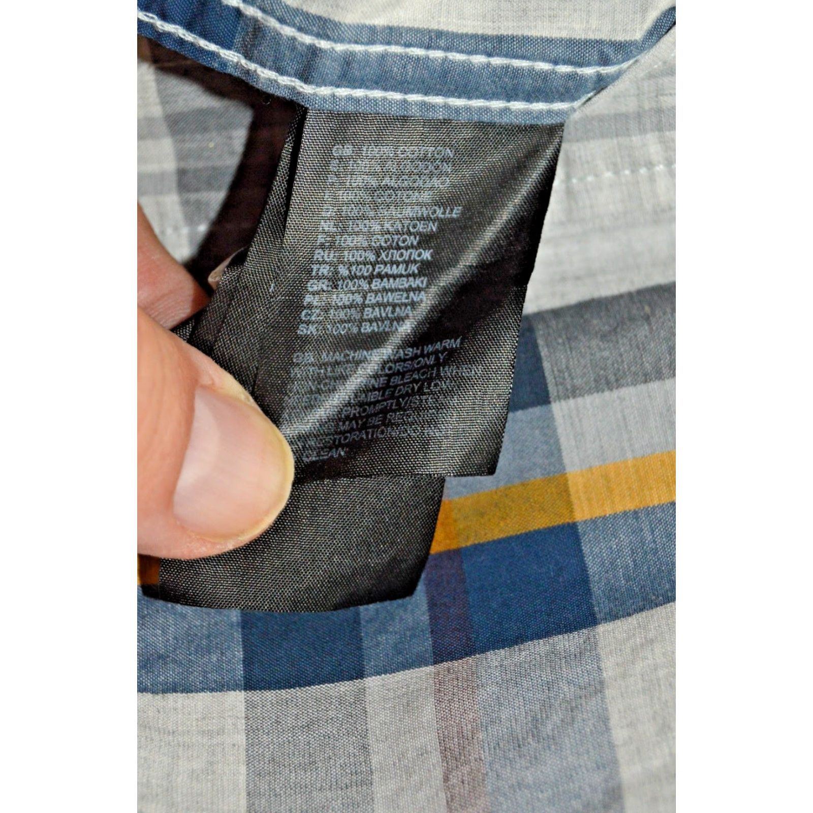 The North Face The North Face Men's Cotton Gray Plaid Long Sleeve Shirt XXL - Button-Up, Regular Fit, Chest Pockets, Cotton, Gray, Casual Shirt, Men Size US XXL / EU 58 / 5 - 5 Thumbnail