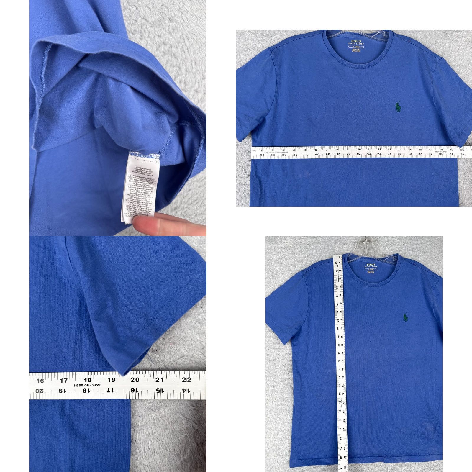 Ralph Lauren Polo Ralph Lauren Shirt Men Medium Blue 100% Cotton Crew Neck Short Sleeve Embroidered Logo Mens Size US M / EU 48-50 / 2 - 8 Thumbnail