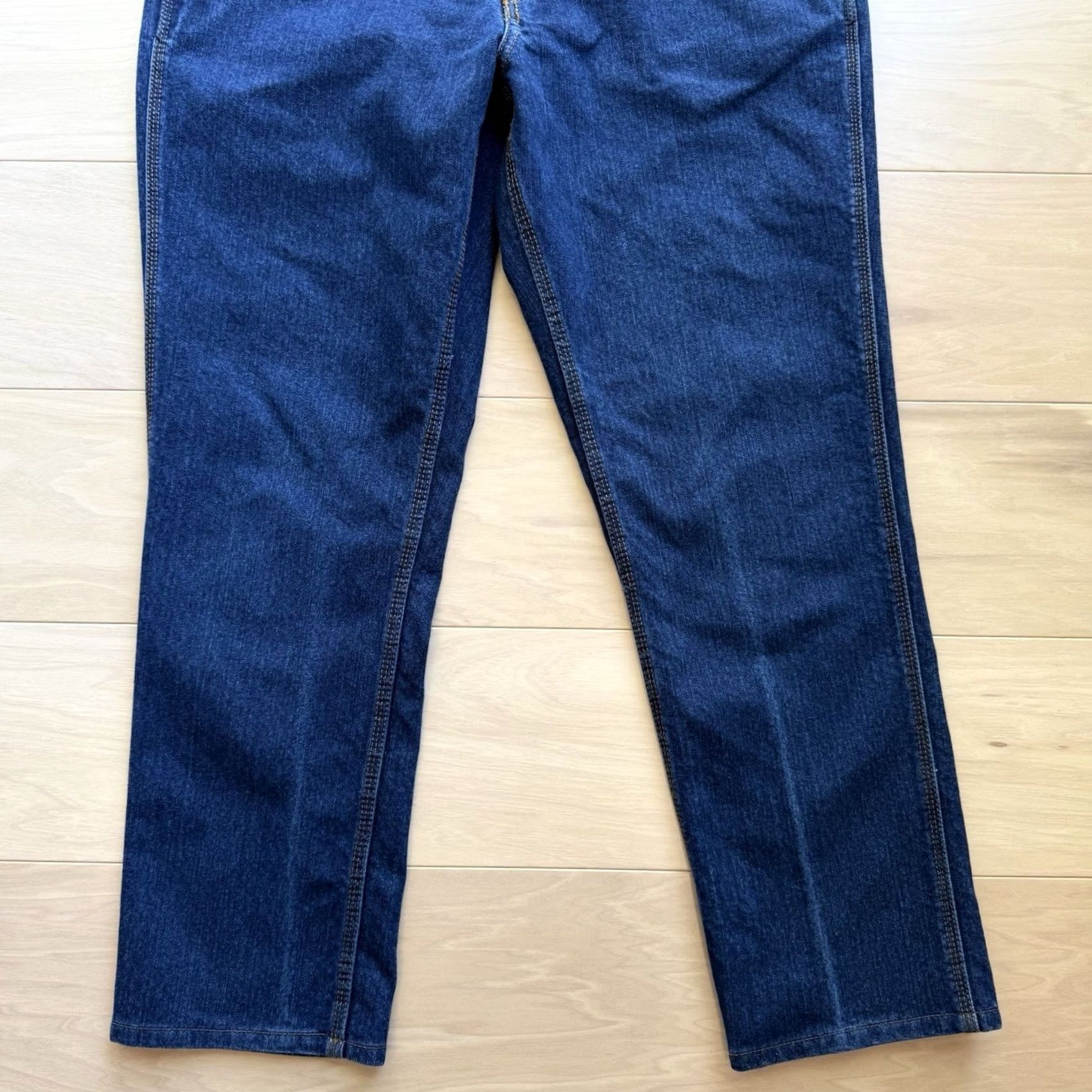 Vintage Origin Delta Flex Jeans 38 Blue Straight Leg Dark Wash Relaxed Casual Workwear Jeans Men 38 Regular Blue Denim 5-Pocket Western Vintage? Size US 38 / EU 54 - 4 Thumbnail