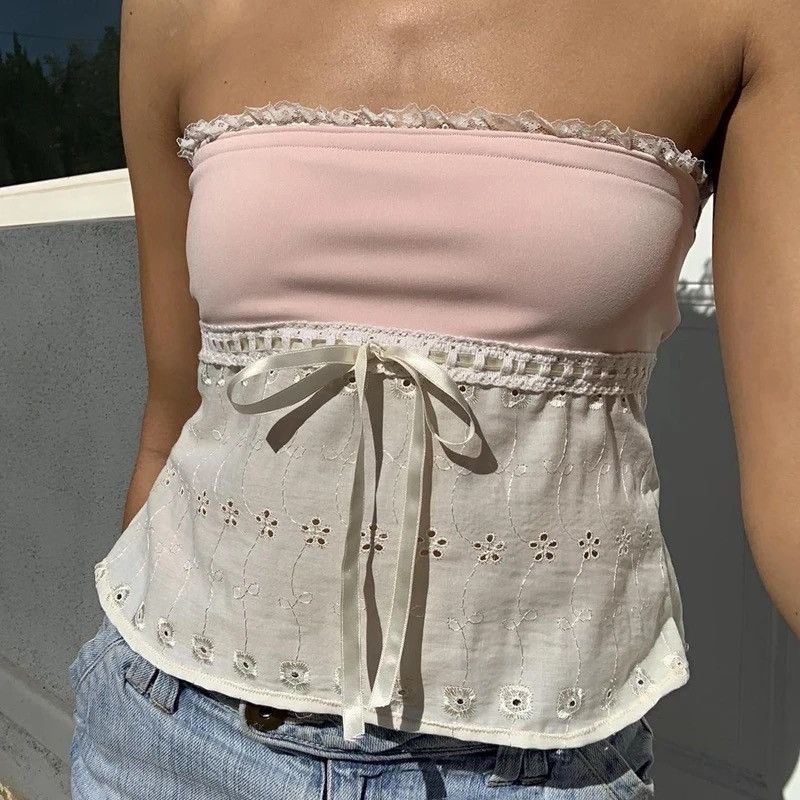 Japanese Brand Y2K Tube Crop Off Shoulder Sleeveless Size M / US 6-8 / IT 42-44 - 1 Thumbnail