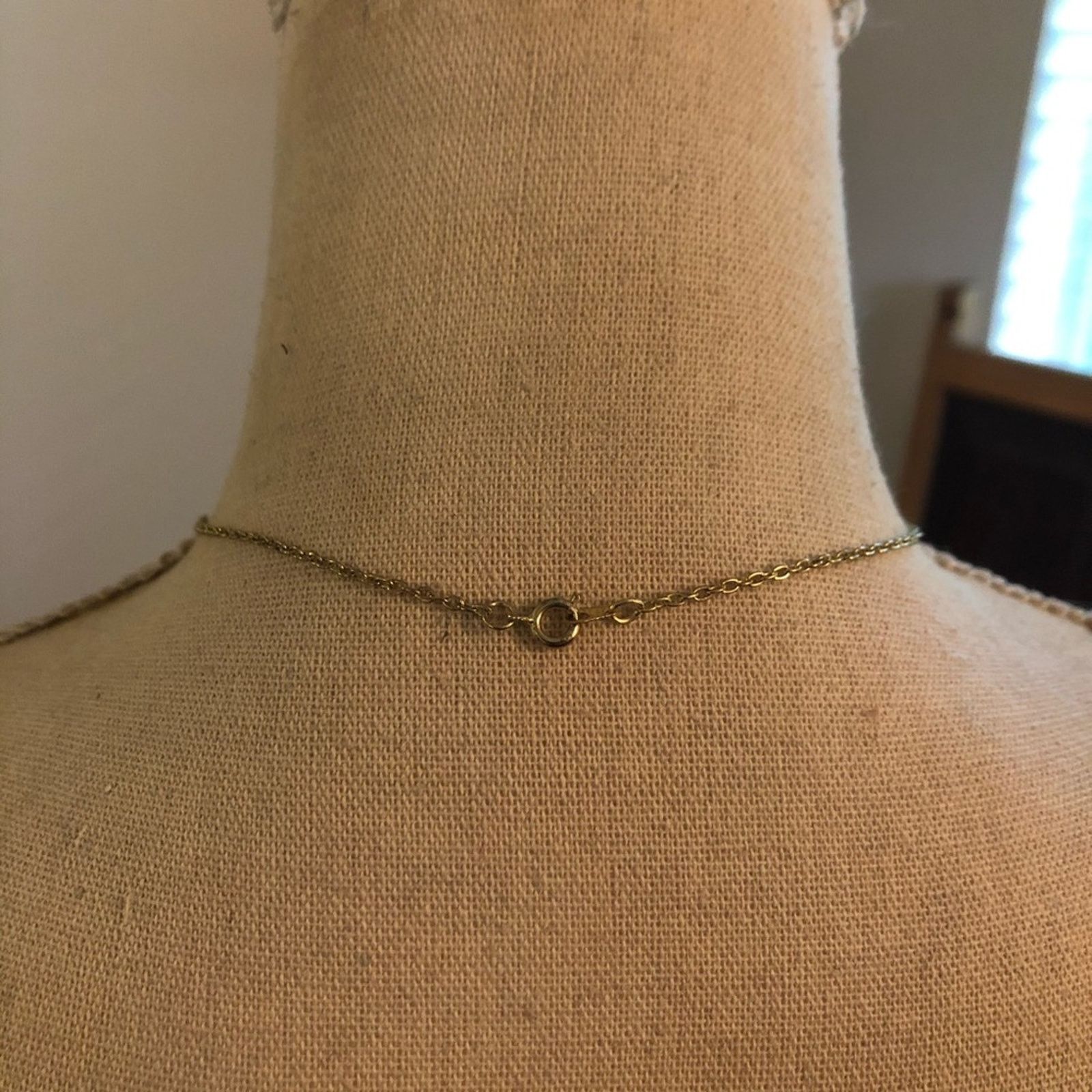 Vintage Vintage round CZ gold plated chain necklace Size ONE SIZE - 10 Thumbnail
