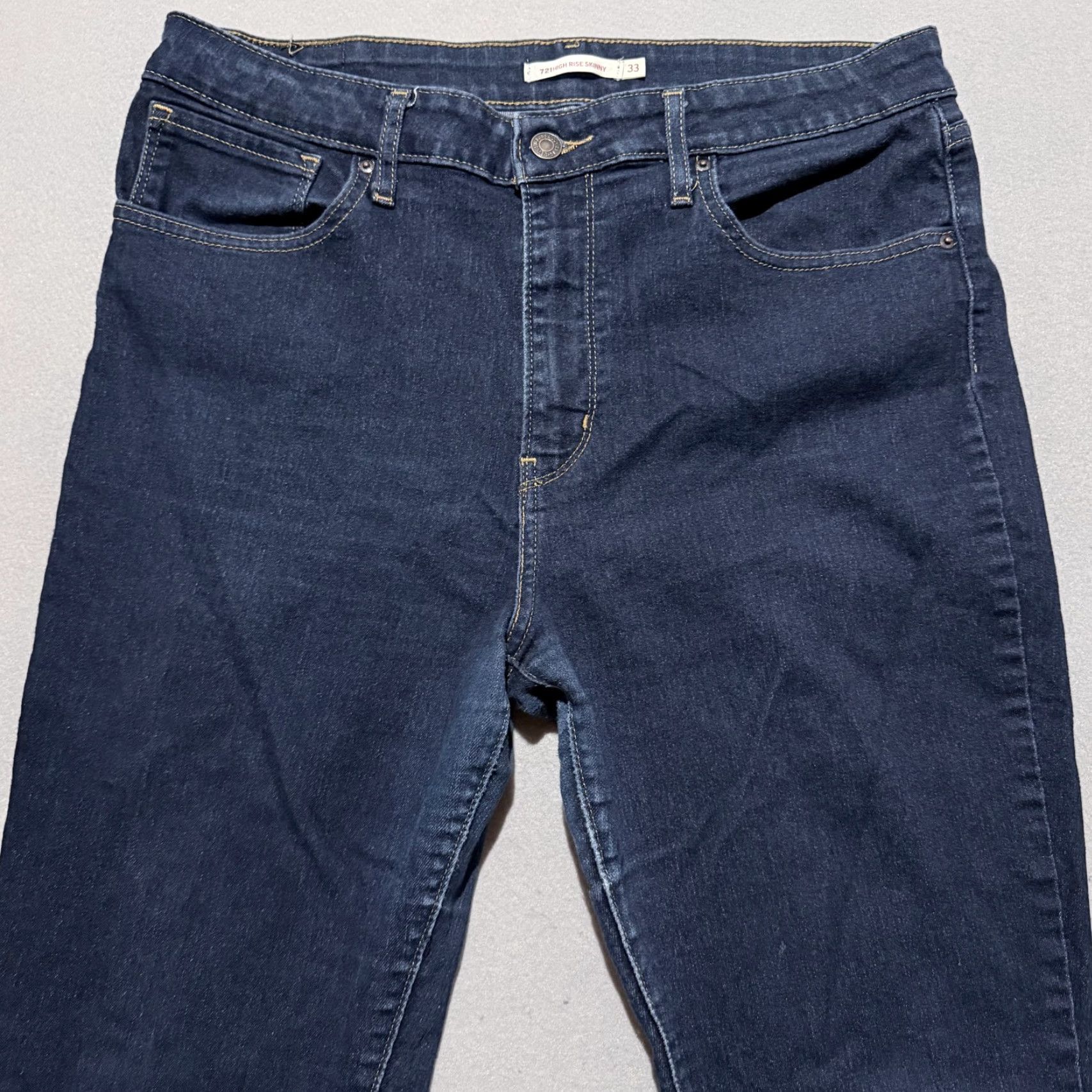 Levi's Levi's 721 High Rise Skinny Jeans Women's Blue Denim Pockets Classic - 33 Size 24" / US 00 / IT 34 - 3 Thumbnail