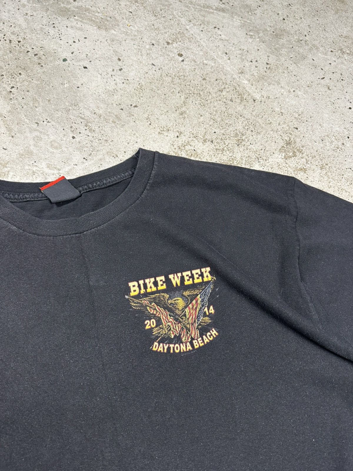 Harley Davidson Vintage Bike Week Daytona Beach Harley Moto Print T Shirt Size US XL / EU 56 / 4 - 5 Thumbnail