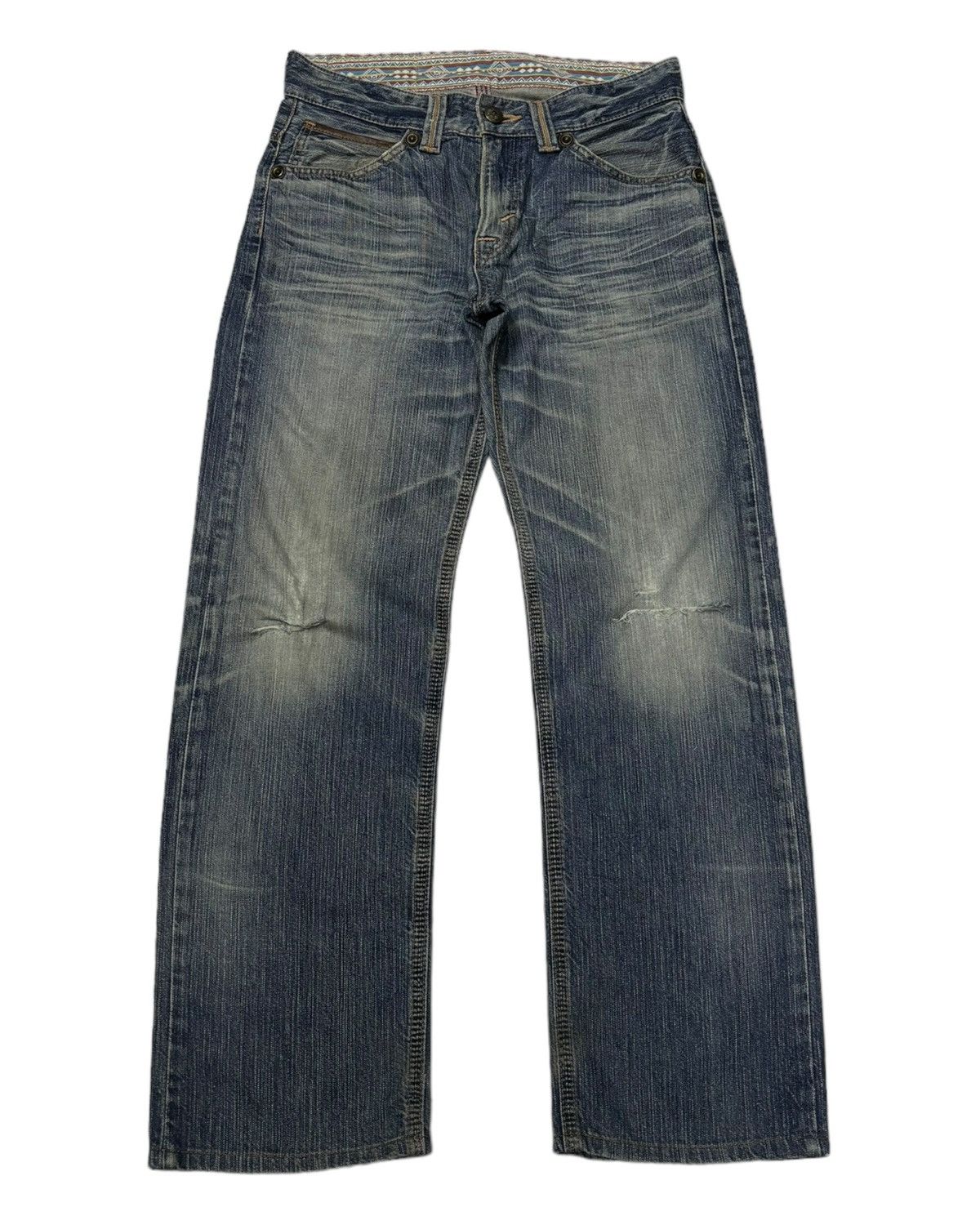 14th Addiction × Edwin × If Six Was Nine Vintage Baggy Edwin XU Distressed Denim Jeans Size US 31 - 7 Thumbnail