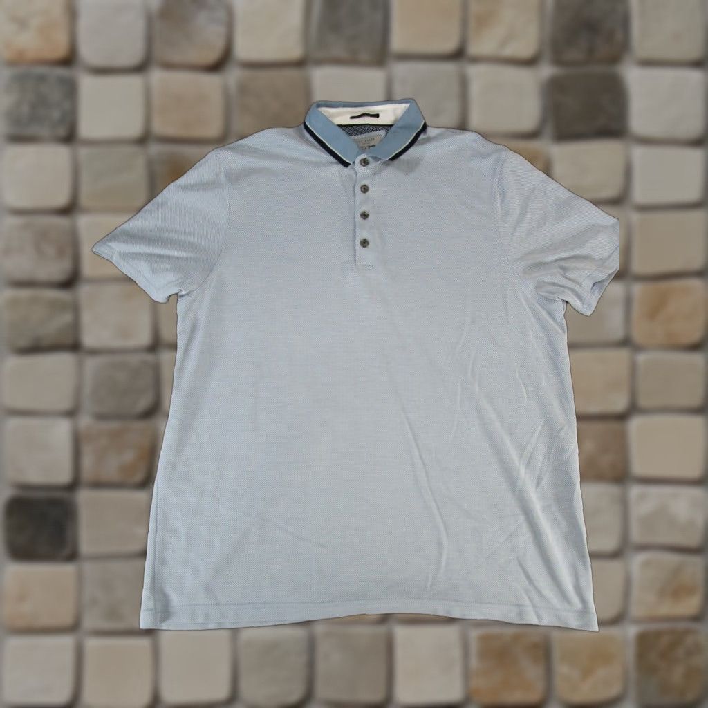 Ted Baker VINTAGE Ted Baker Polo Shirt Men 2XL Blue Short Sleeve Collared Button Basic Pattern Solid Mens Polo 2000s Size US XXL / EU 58 / 5 - 1 Thumbnail
