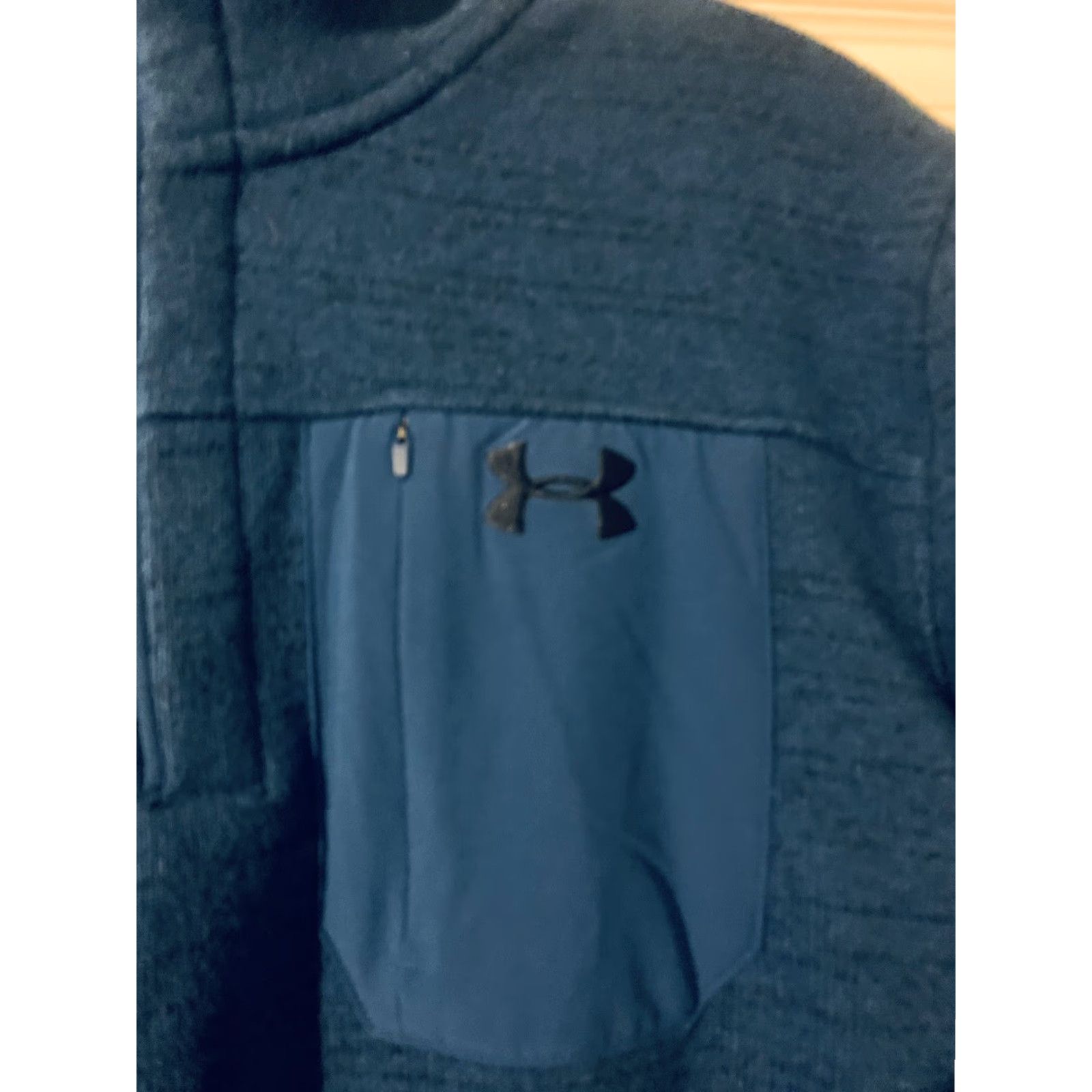 Under Armour Under Armour Shirt Men L Blue 1/4 Snap Pullover Chest Pocket Loose Fit Size US L / EU 52-54 / 3 - 2 Thumbnail