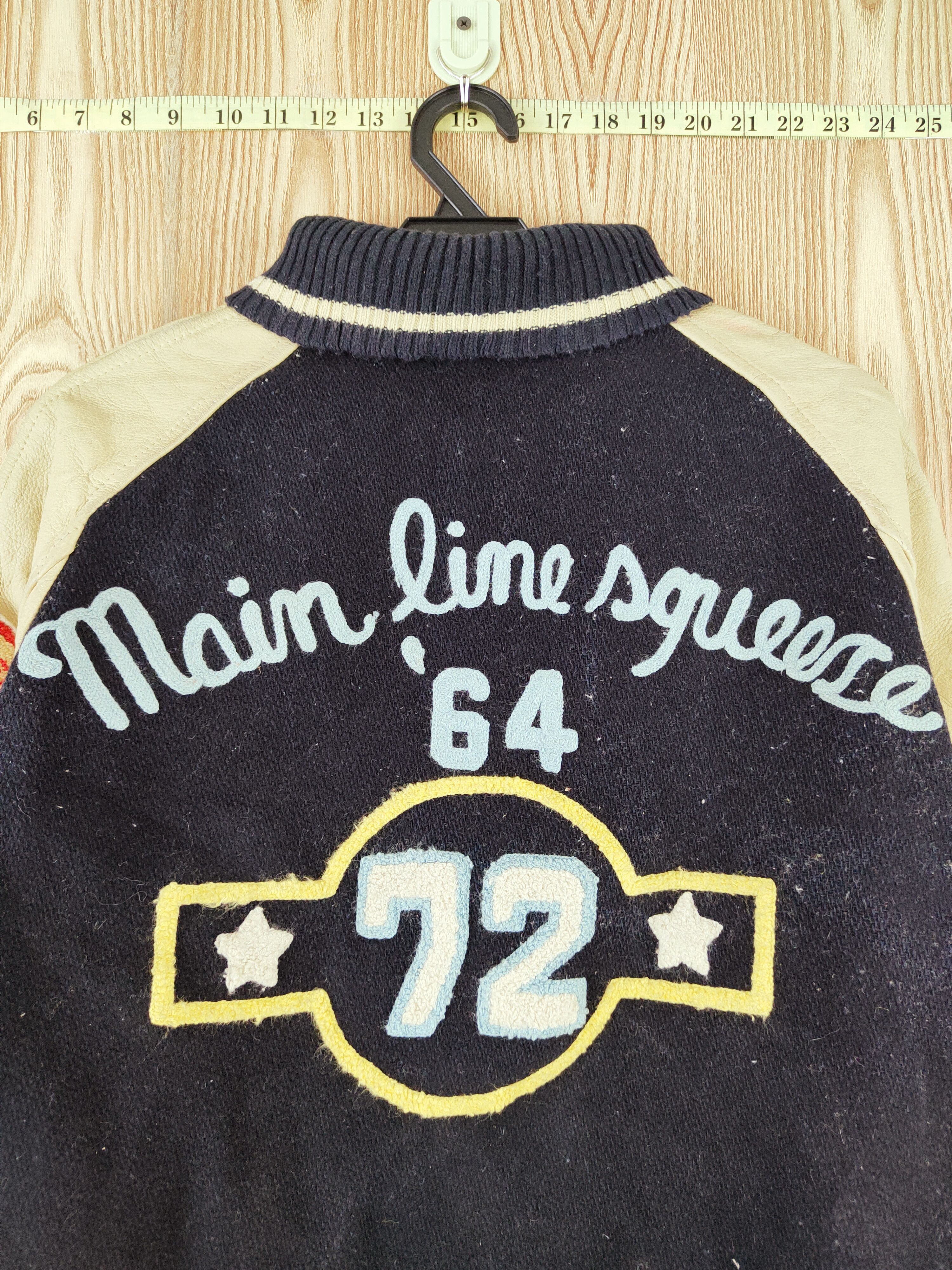 Japanese Brand DLL Sbec Navy vintage Leather Varsity Jackets #W069 Size US S / EU 44-46 / 1 - 12 Thumbnail