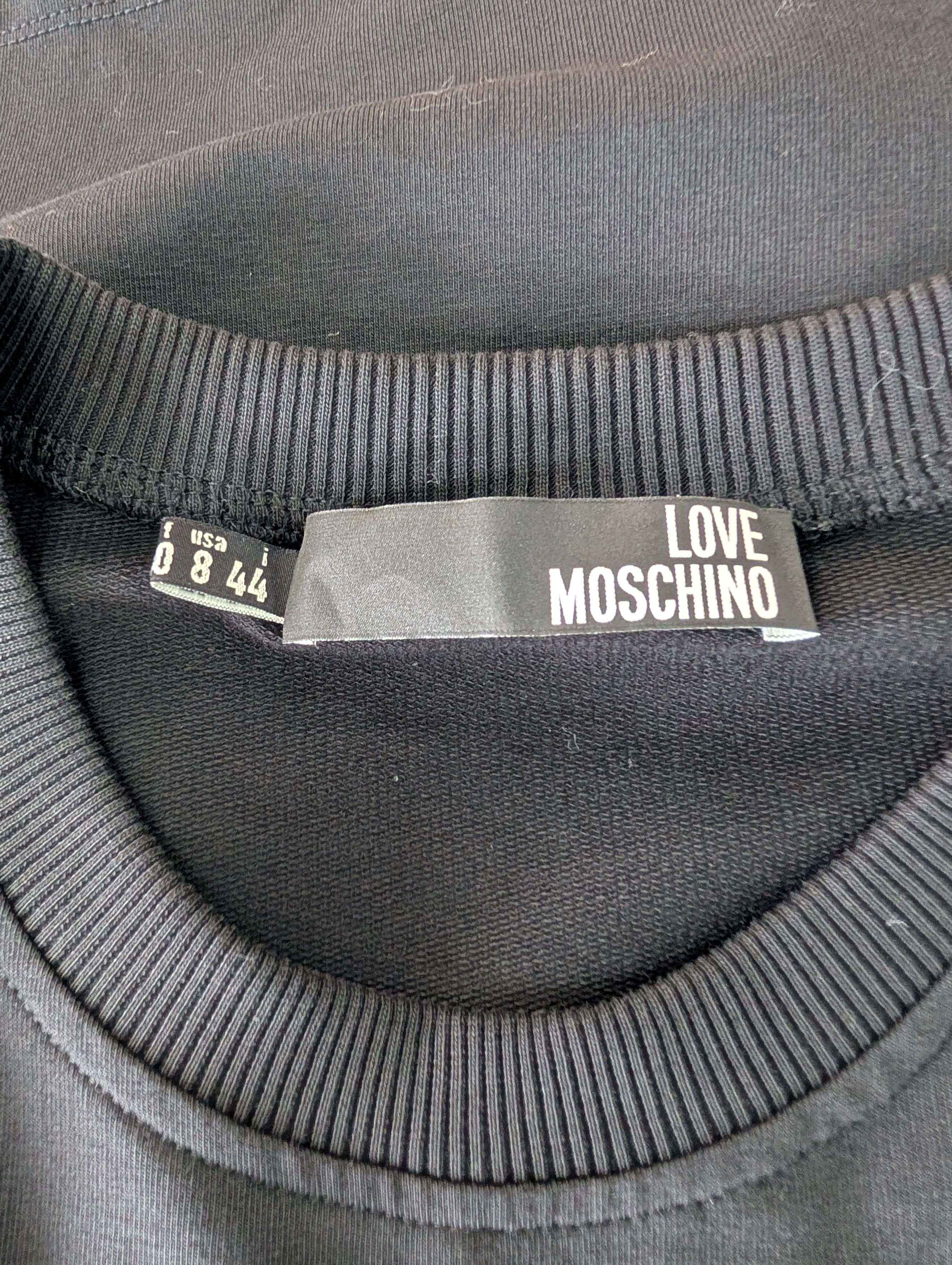 Love Moschino Love Moschino Black Cotton Dress Size M / US 6-8 / IT 42-44 - 3 Thumbnail