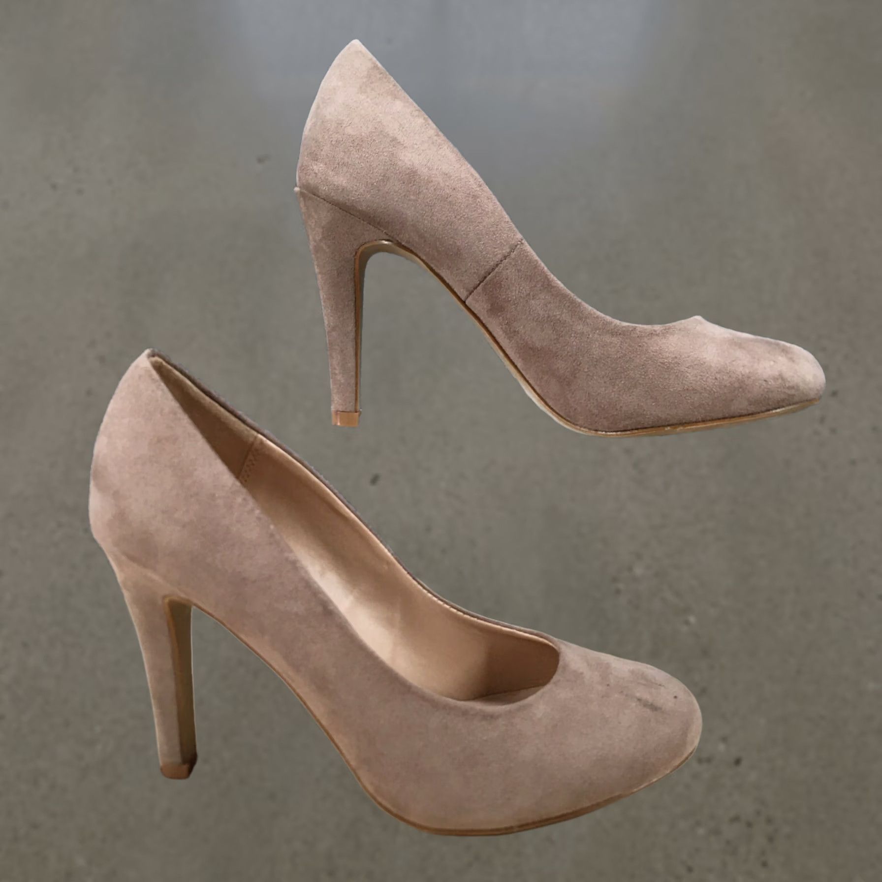 Vintage Kelly & Katie Pump Heels Womens 7 Beige Larrissa Slip On Stiletto Casual Suede Size US 7 / IT 37 - 1 Thumbnail