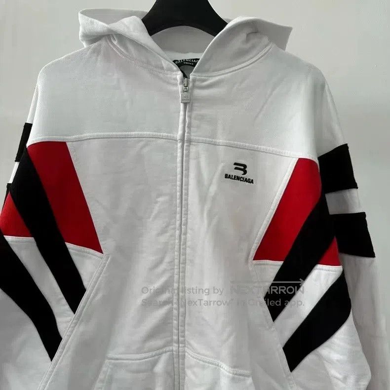 Balenciaga Balenciaga Embroidered Logo Color Block Zipper Hoodie Jack Size US M / EU 48-50 / 2 - 3 Thumbnail