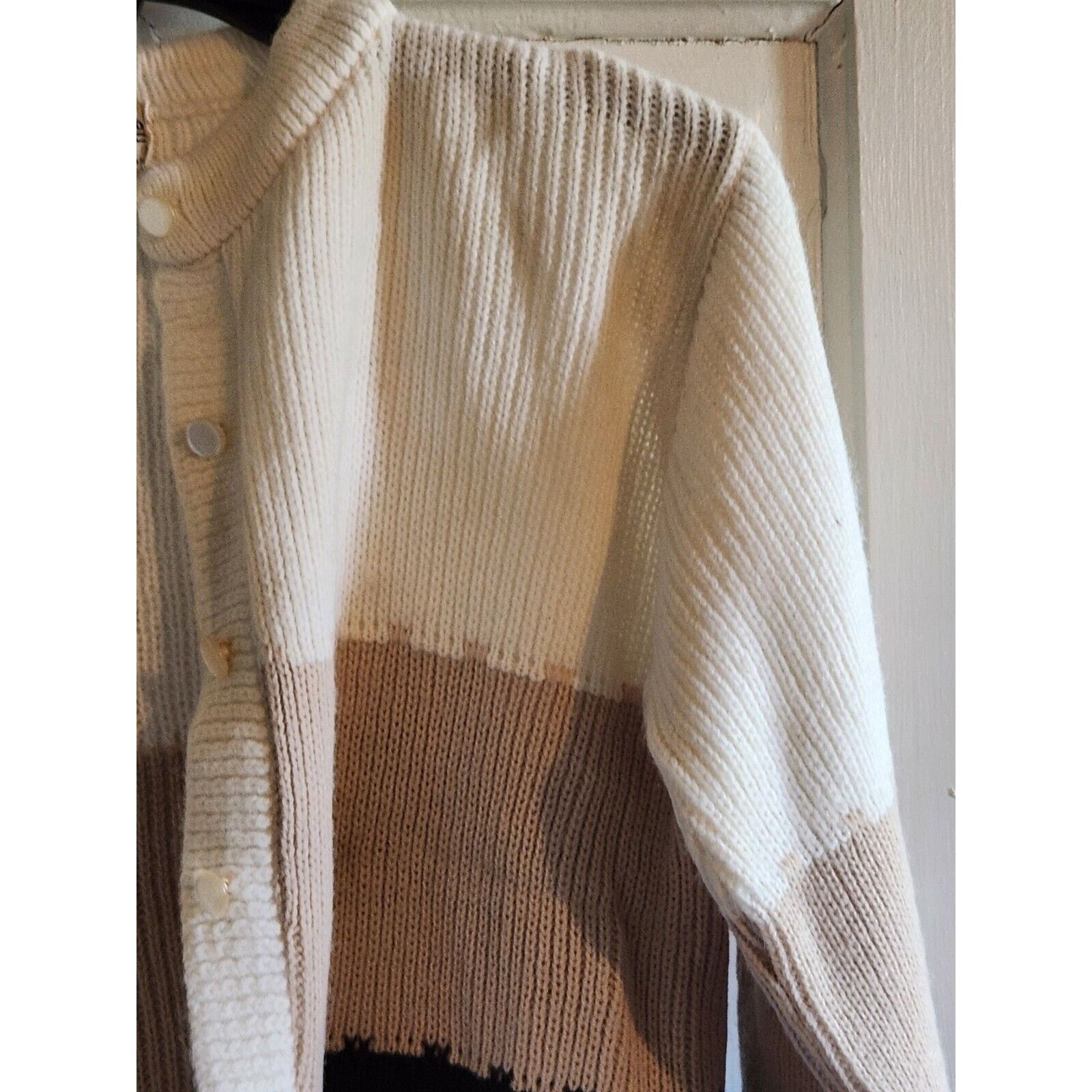 Other 1950 Virgin Turbo Orlon Acrylic Knit Cardigan Womens Medium? Size M / US 6-8 / IT 42-44 - 4 Thumbnail