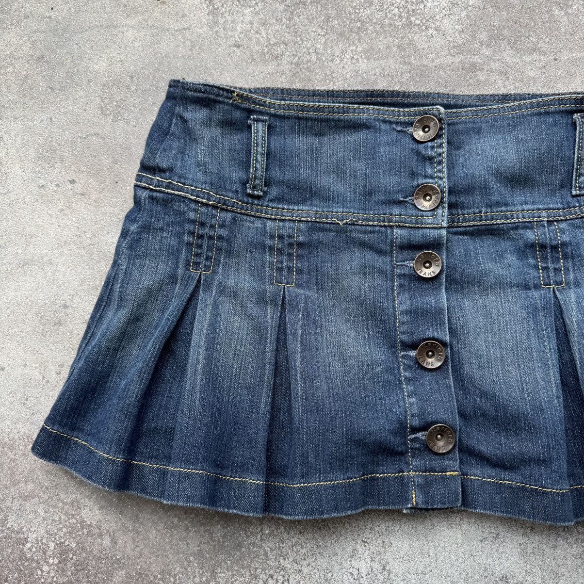 Hysteric Glamour × Japanese Brand × Vintage Y2K Super Sexy Vintage Pleated Denim Mini Skirt Size 28" / US 6 / IT 42 - 3 Thumbnail