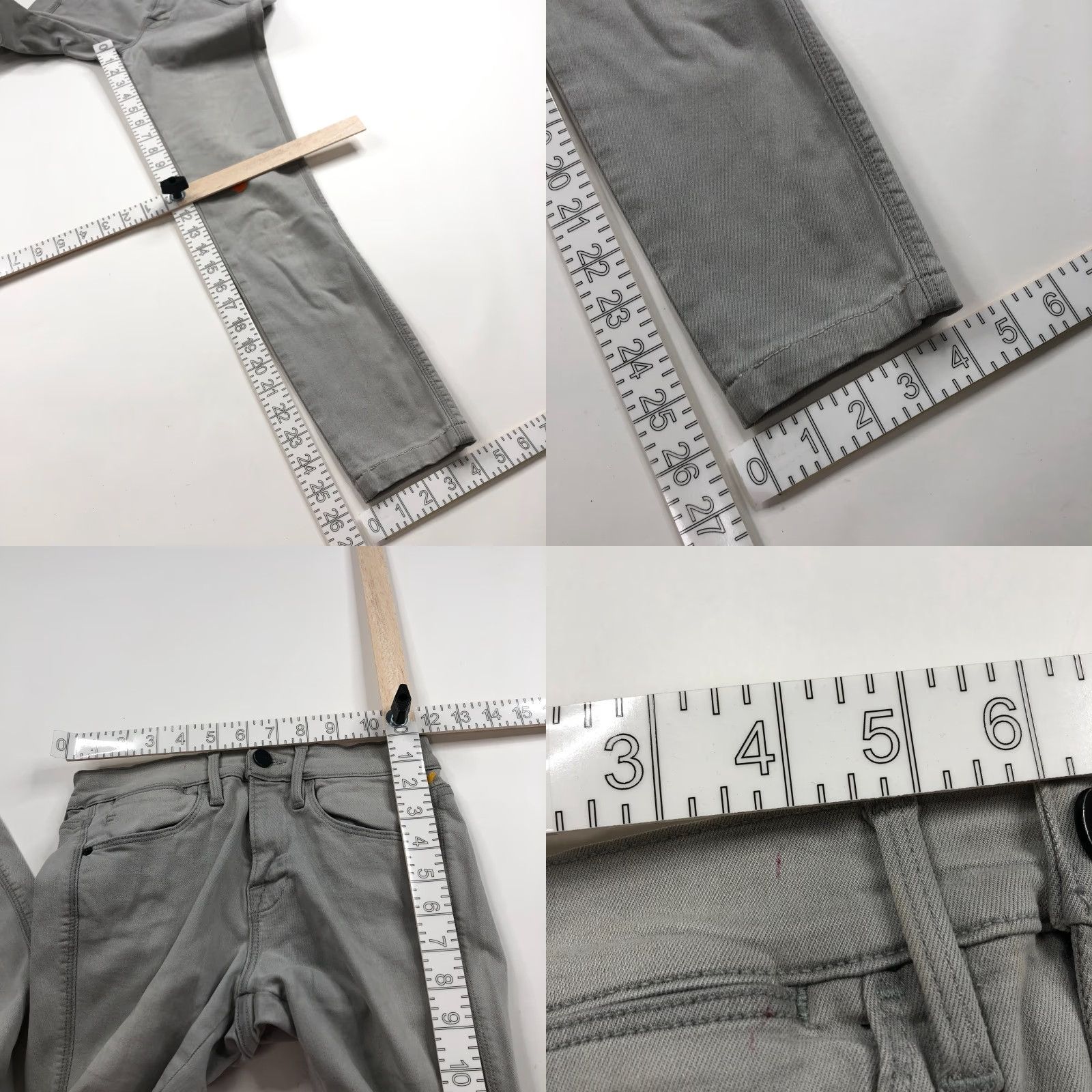 Frame FRAME Le High Skinny 24 Denim Jeans Gray, 26 Inseam, Mid Rise, 5-Pocket, Button, Zip, Slim Stretch, 24W/26L, Womens Jeans Size 42" / US 20 - 8 Thumbnail