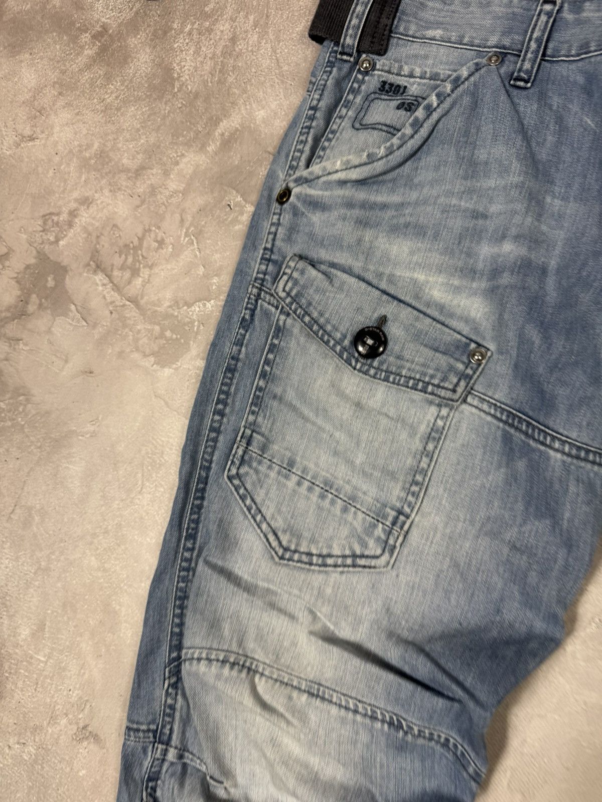 G-Star Vintage G-Star Raw Distressed Buckleback Elwood Pants Size US 32 / EU 48 - 12 Thumbnail