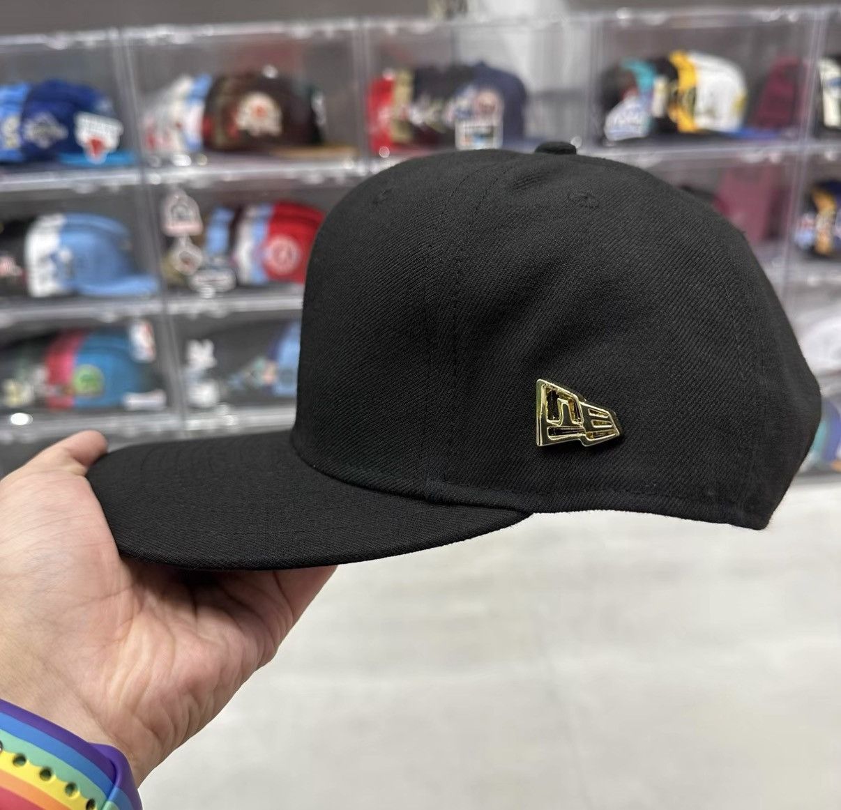 New Era New Era Solid Black Flat Brim Baseball Cap J32 Size ONE SIZE - 2 Thumbnail