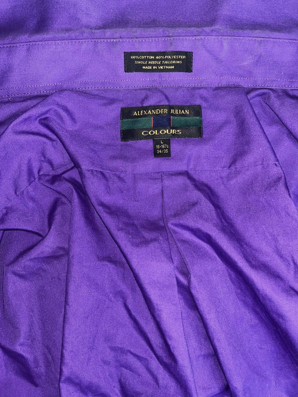 Alexander Julian Alexander Julian Colours Purple Button Up Shirt L Size L / US 10 / IT 46 - 3 Thumbnail