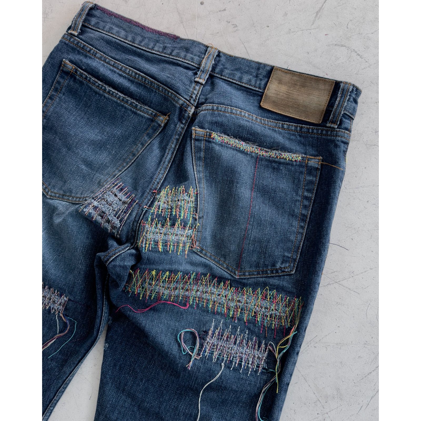 Beams Plus × Le Grande Bleu (L.G.B.) L.G.B. x Beams Rainbow Repair Denim Size US 30 / EU 46 - 4 Thumbnail