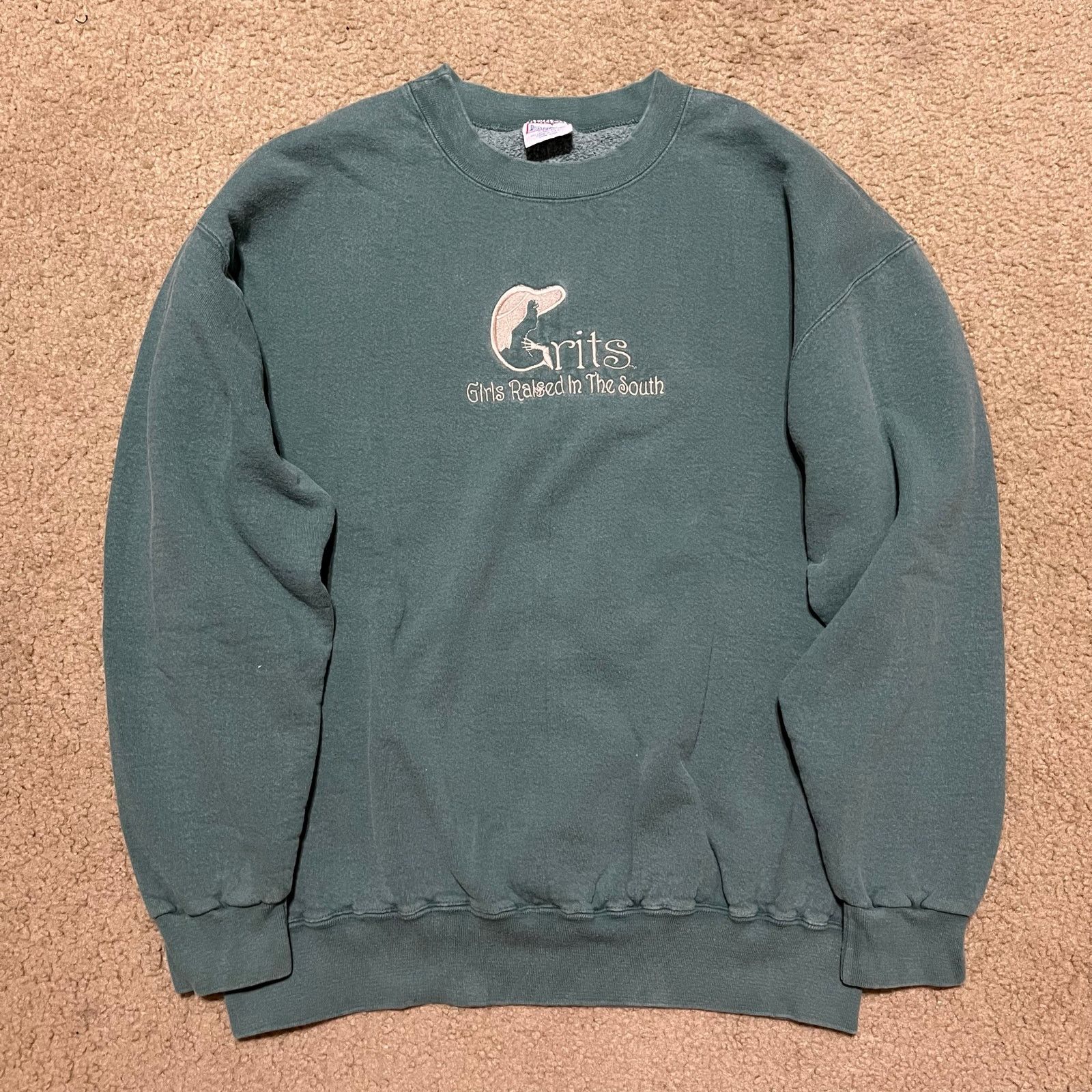 Other Vintage G.R.I.T.S. Girls Raised In The South Green Crewneck Size XL / US 12-14 / IT 48-50 - 1 Thumbnail