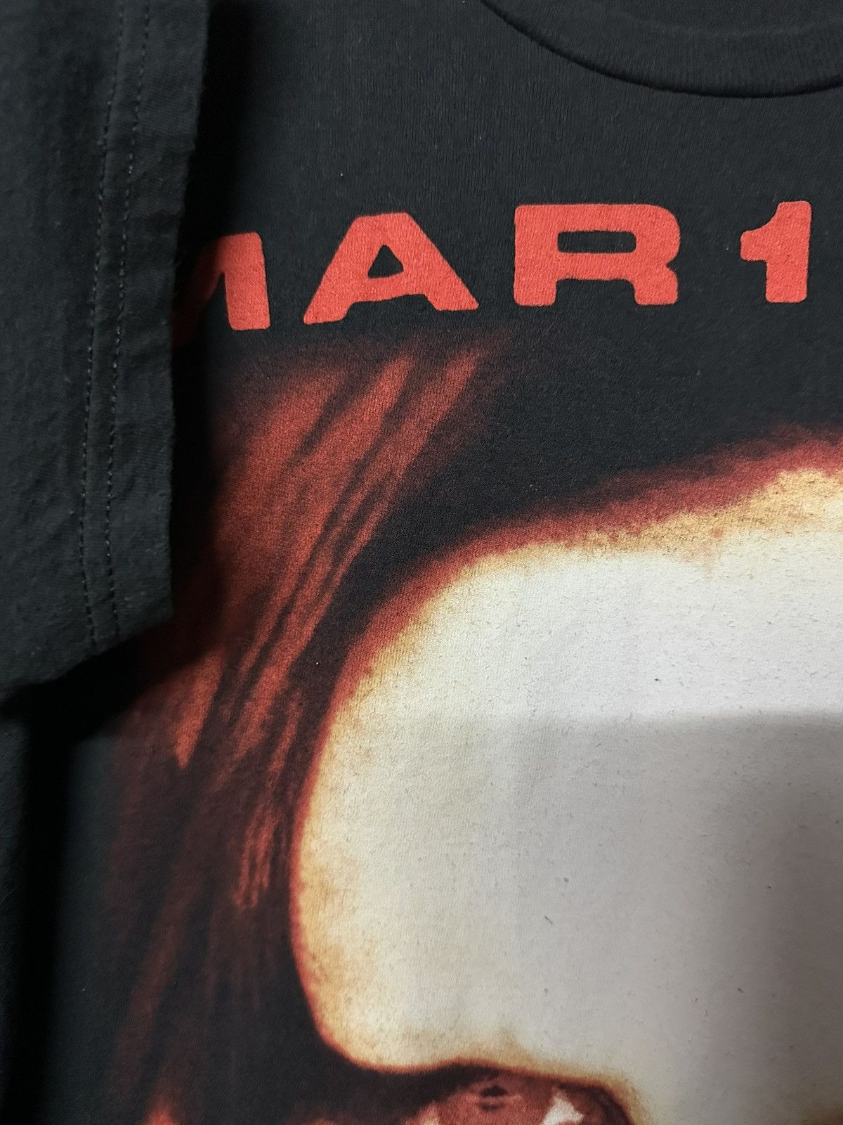 Band Tees × Marilyn Manson Marilyn Manson Big Face Promo Tee Size US M / EU 48-50 / 2 - 6 Thumbnail
