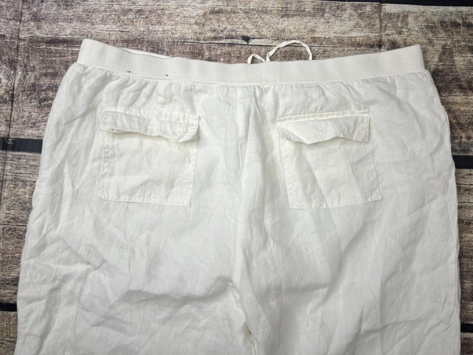 Other JM Collection Pants Womens Size 18 39x21 Linen White Size 40" / US 18 - 5 Thumbnail