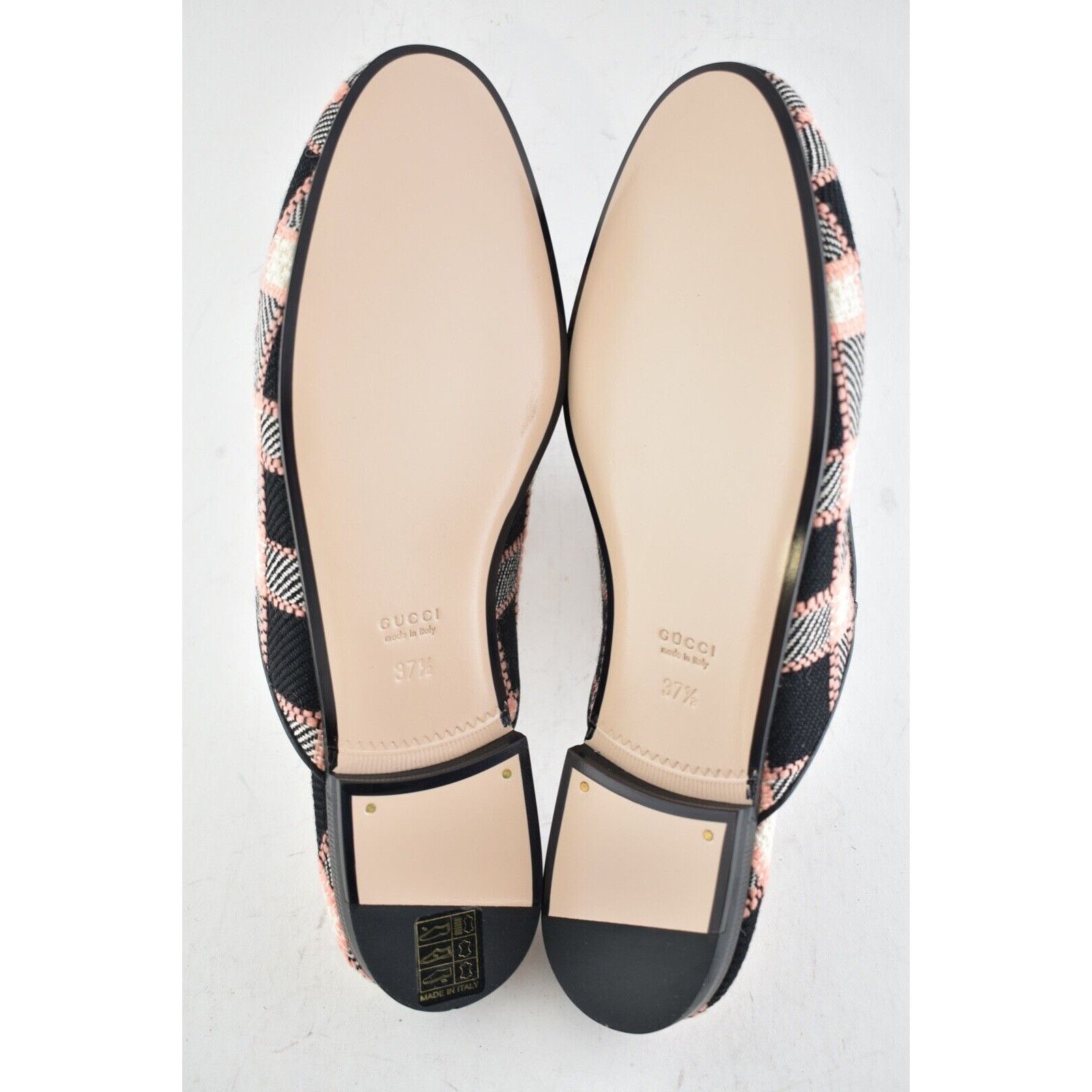 Gucci Gucci Princetown Black Pink Fancy Tweed Loafer Size US 7.5 / IT 37.5 - 12 Thumbnail