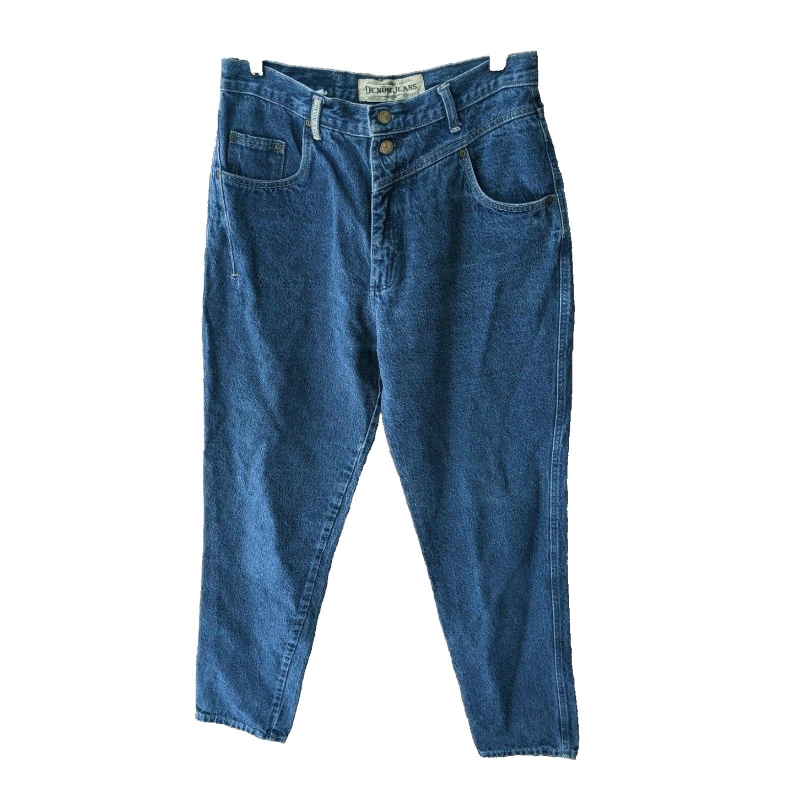 Vintage VINTAGE 90's DENIM JEANS High Waisted Rise Tapered Mom Jean 30 X 32 Blue Womens Jeans 90s Denim Cotton Dark Wash Mens Size 34" / US 12 / IT 48 - 2 Thumbnail