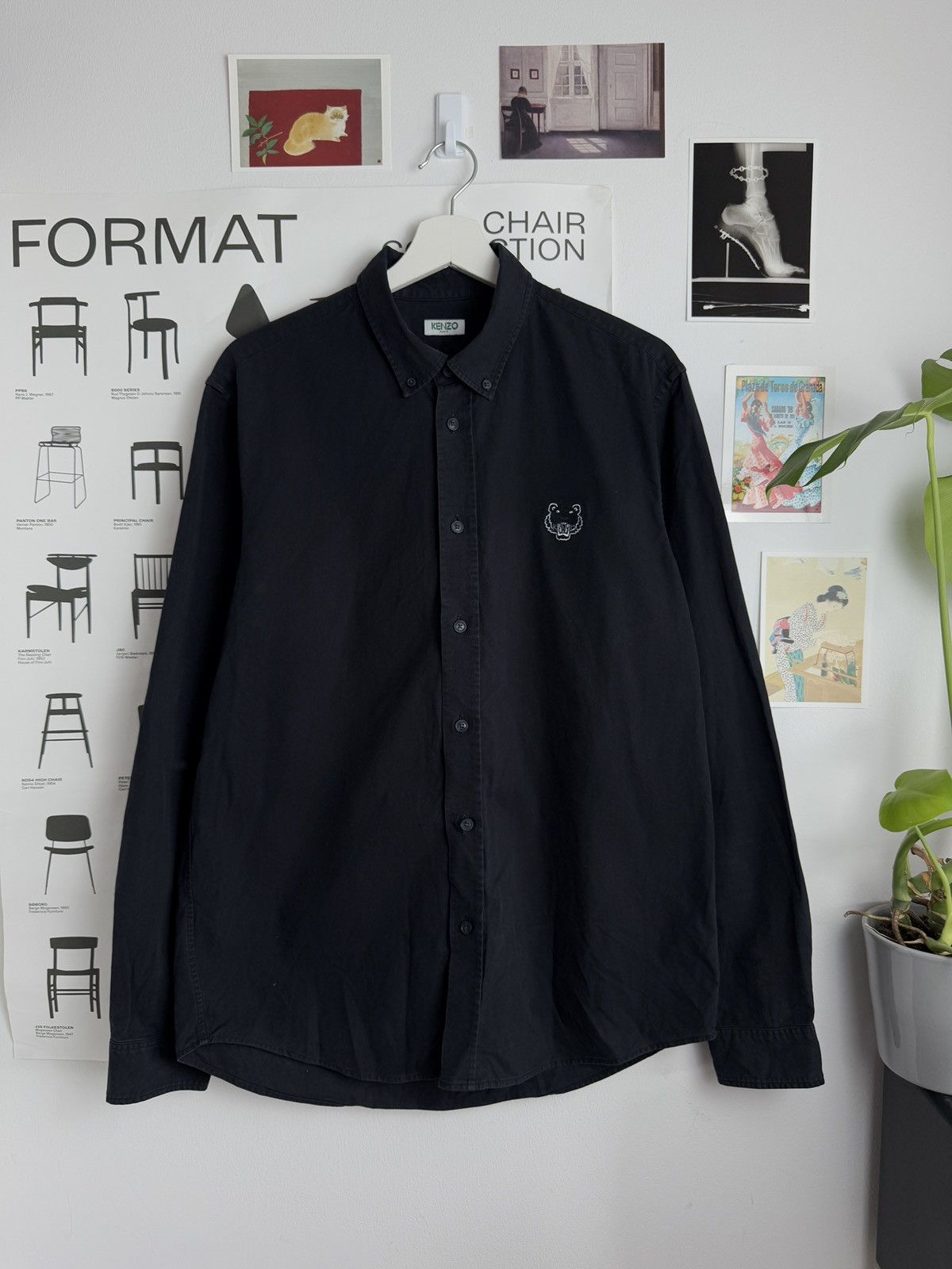 Designer × Kenzo Kenzo tiger logo black shirt L designer luxury streetwear y2k Size US L / EU 52-54 / 3 - 1 Thumbnail
