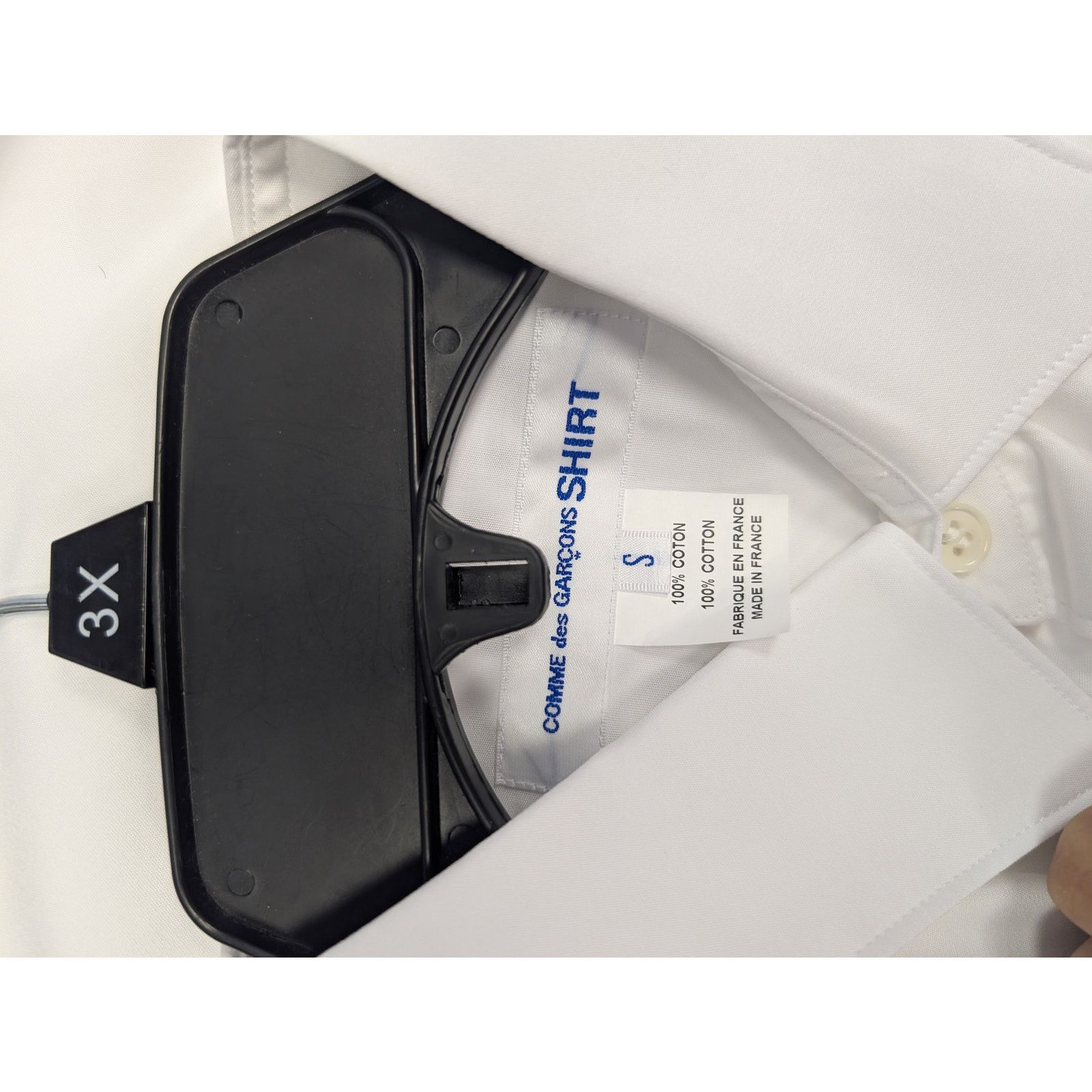 Comme des Garcons o1rshd1 Zip Sleeve Detail White Button Up Shirt in White Size US S / EU 44-46 / 1 - 10 Thumbnail