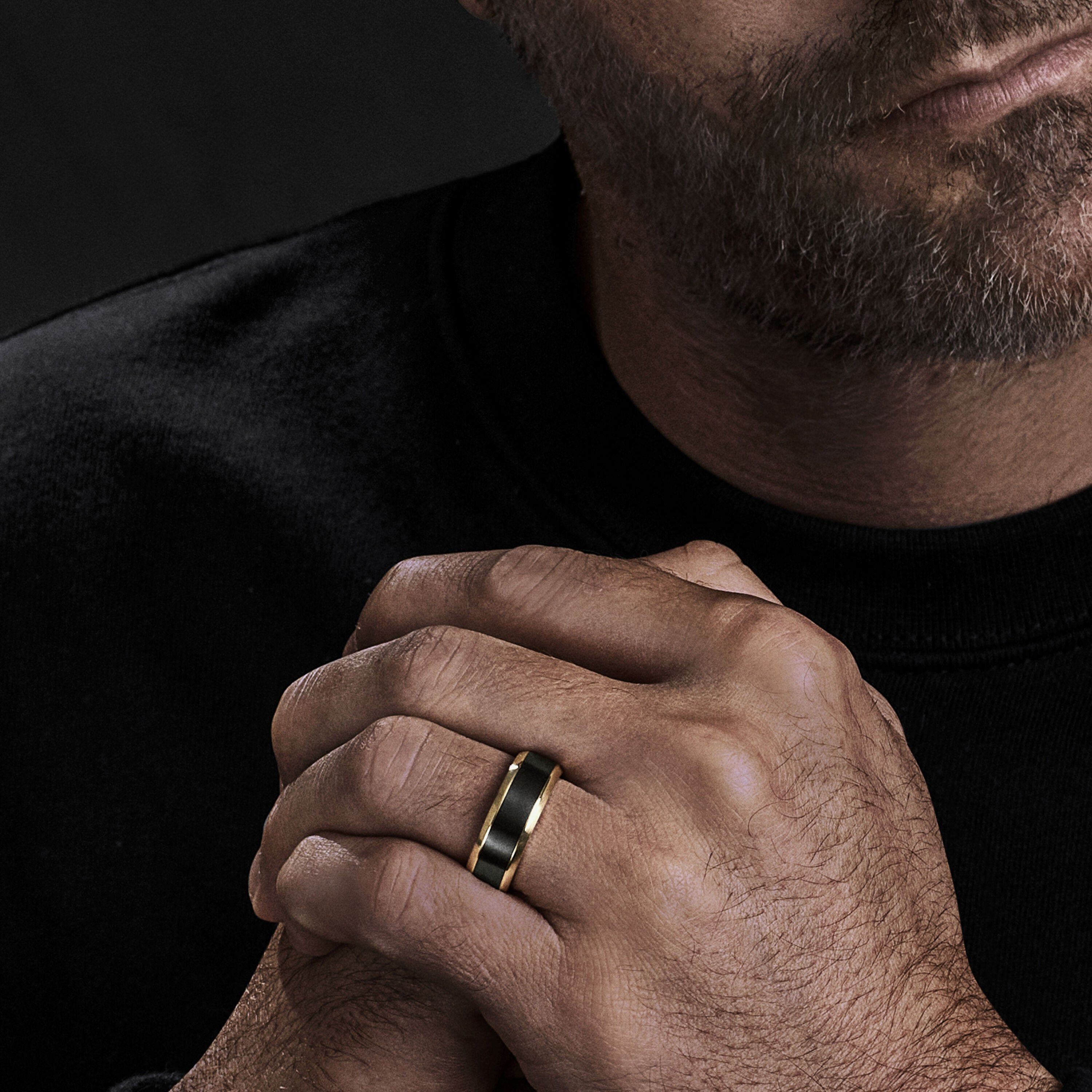 David Yurman o1w1db11025 R25217M /Size 6 /Rings in Golden/Black Size ONE SIZE - 4 Thumbnail