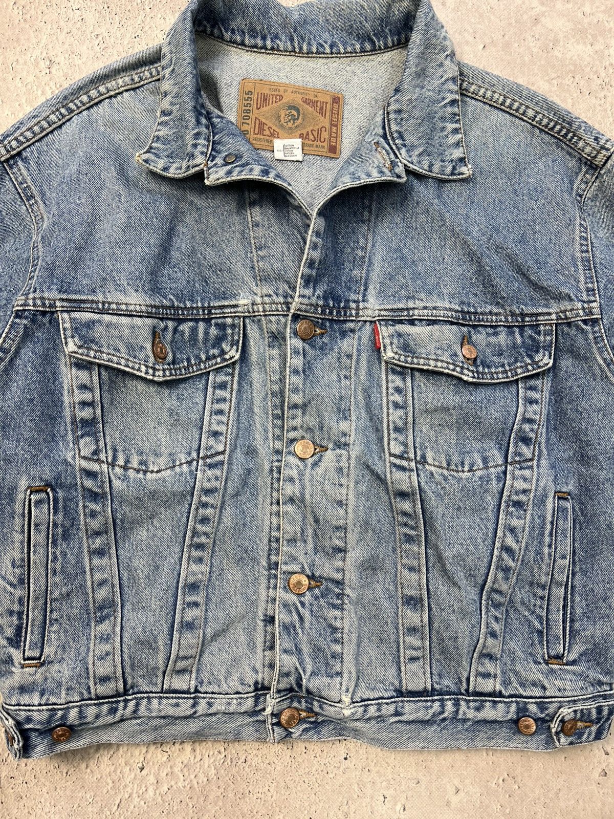 Diesel × Vintage Vintage Y2k 00s Archive Diesel Trucker Jacket Denim Jeans Size US M / EU 48-50 / 2 - 7 Thumbnail