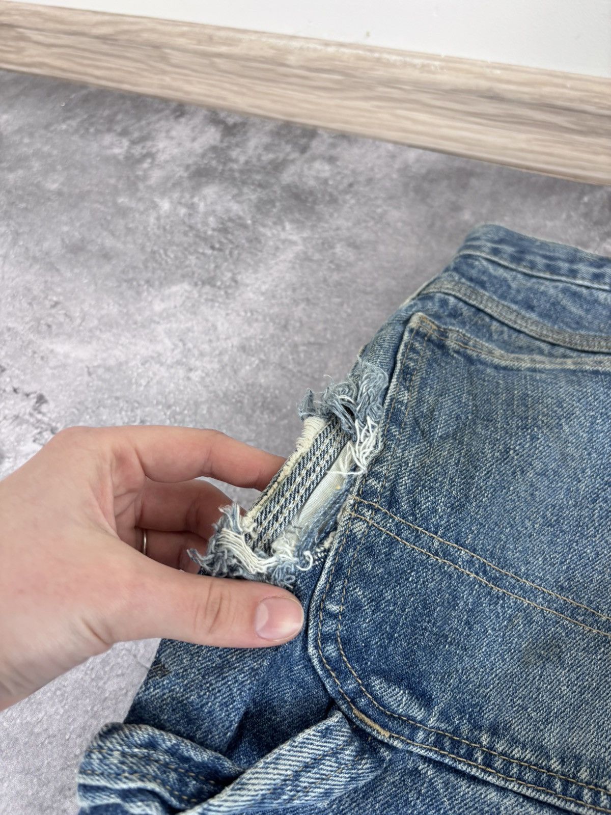 Dickies Vintage Dickies Faded Blue Distressed Denim Jeans Size US 36 / EU 52 - 7 Thumbnail