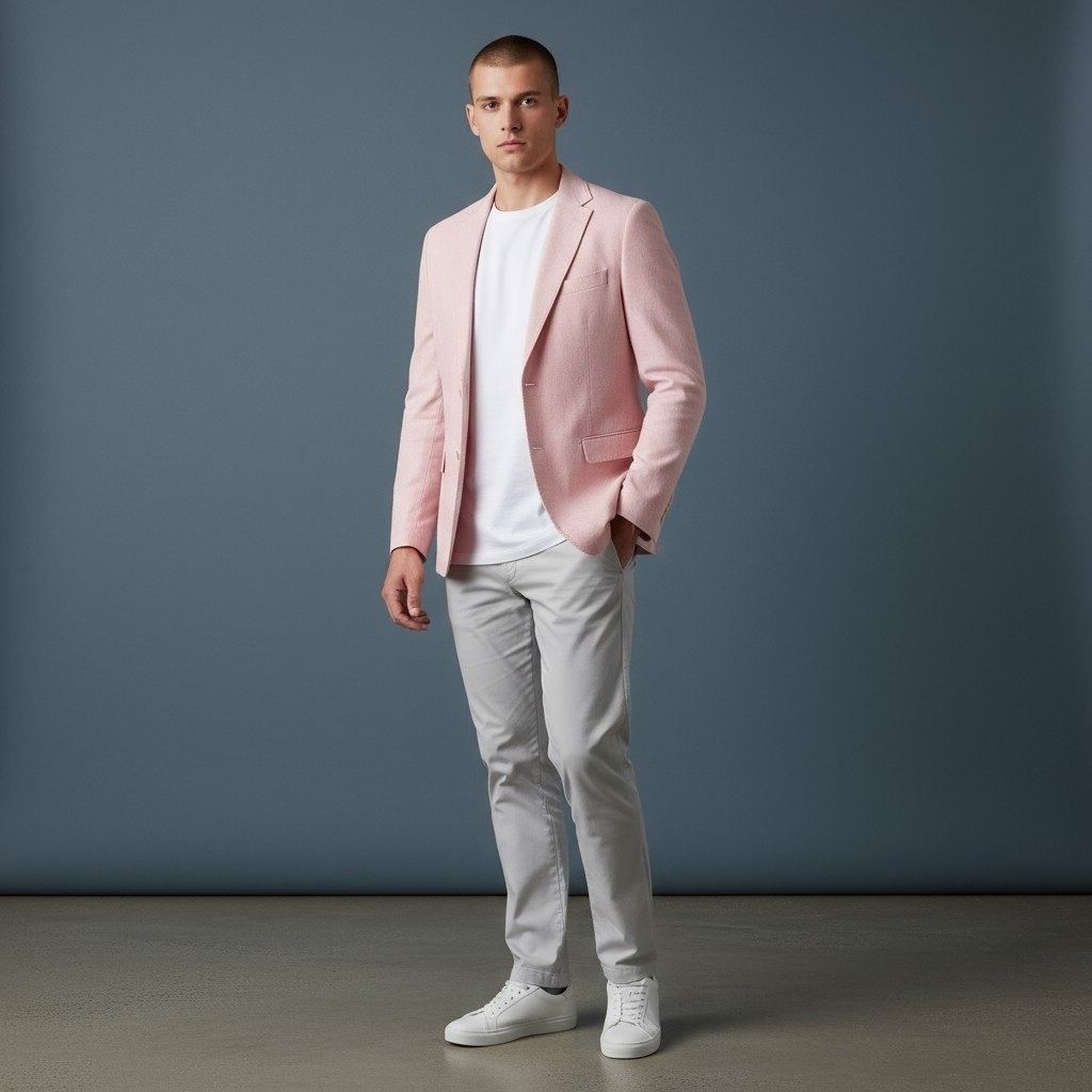 Tommy Hilfiger Tommy Hilfiger Modern Fit Flex Suit Jacket Mens 40L Pink Size 40L - 1 Thumbnail