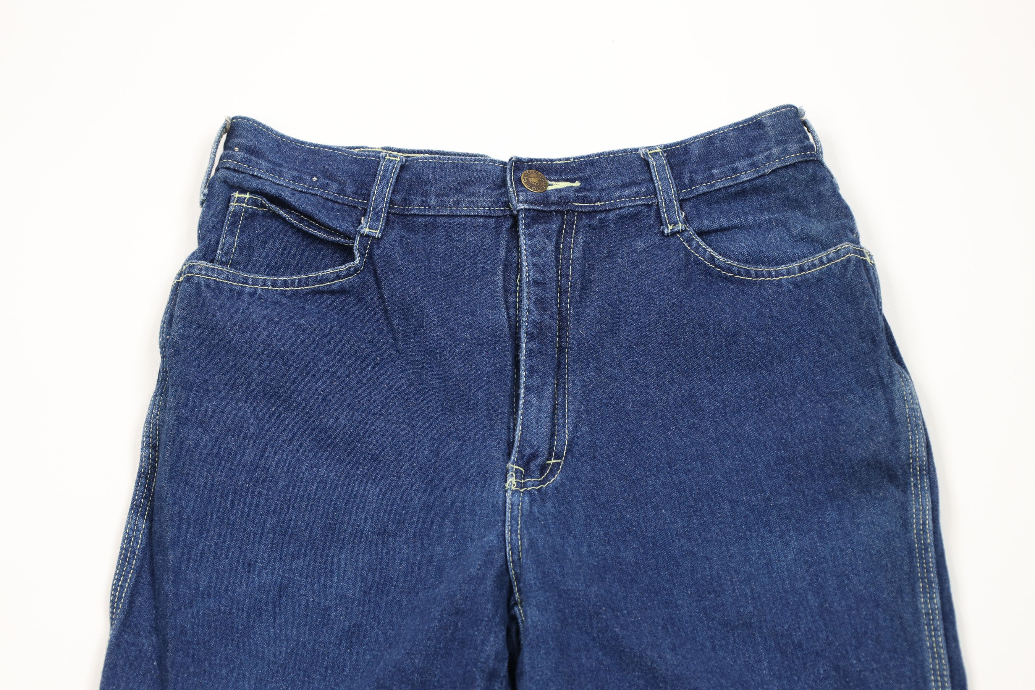 Vintage Vintage 70s Streetwear Flared Denim Jeans Blue Cotton Size 30" / US 8 / IT 44 - 2 Thumbnail