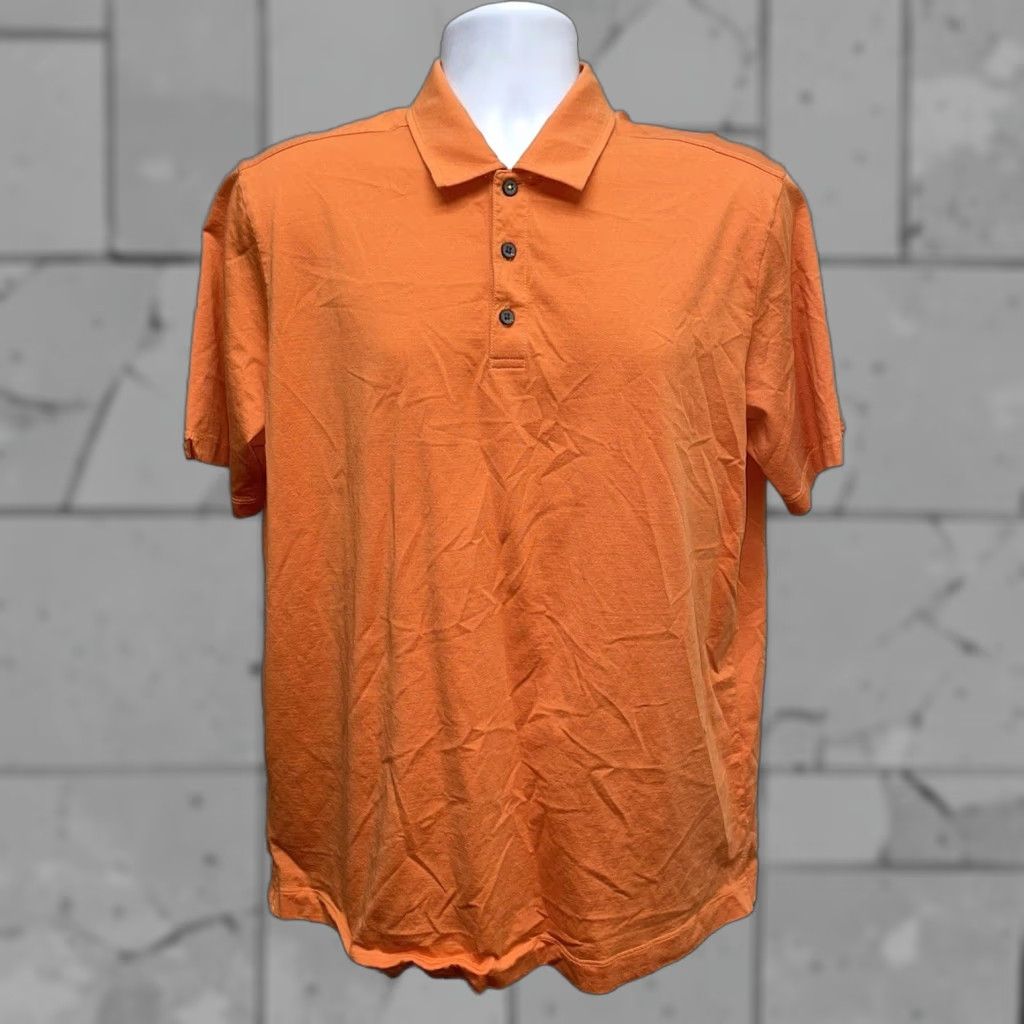 Tommy Bahama Tommy Bahama Polo Golf Mens L Orange Cotton Slik Blend Polo Size US L / EU 52-54 / 3 - 1 Thumbnail