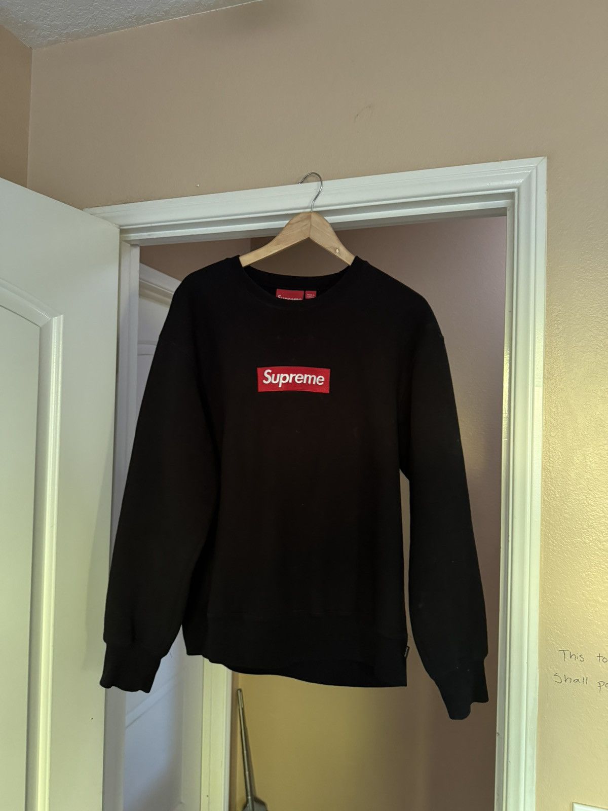 Supreme Supreme box logo crewneck black Size US M / EU 48-50 / 2 - 1 Thumbnail