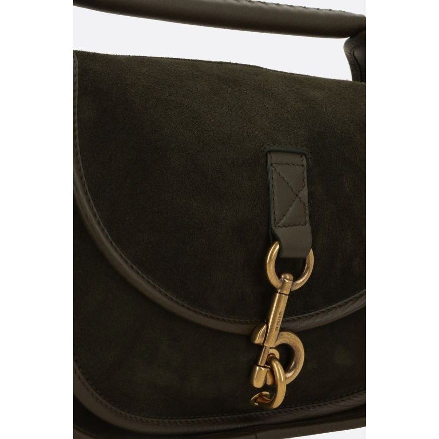 Burberry BURBERRY B Clip Small Brown Suede Messenger Bag New & Authen Size ONE SIZE - 4 Thumbnail