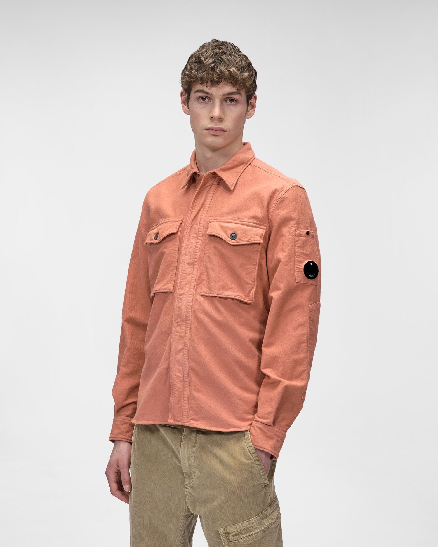 C.P. Company o1y1224 Solid Color Shirt in Coral Size US S / EU 44-46 / 1 - 2 Thumbnail