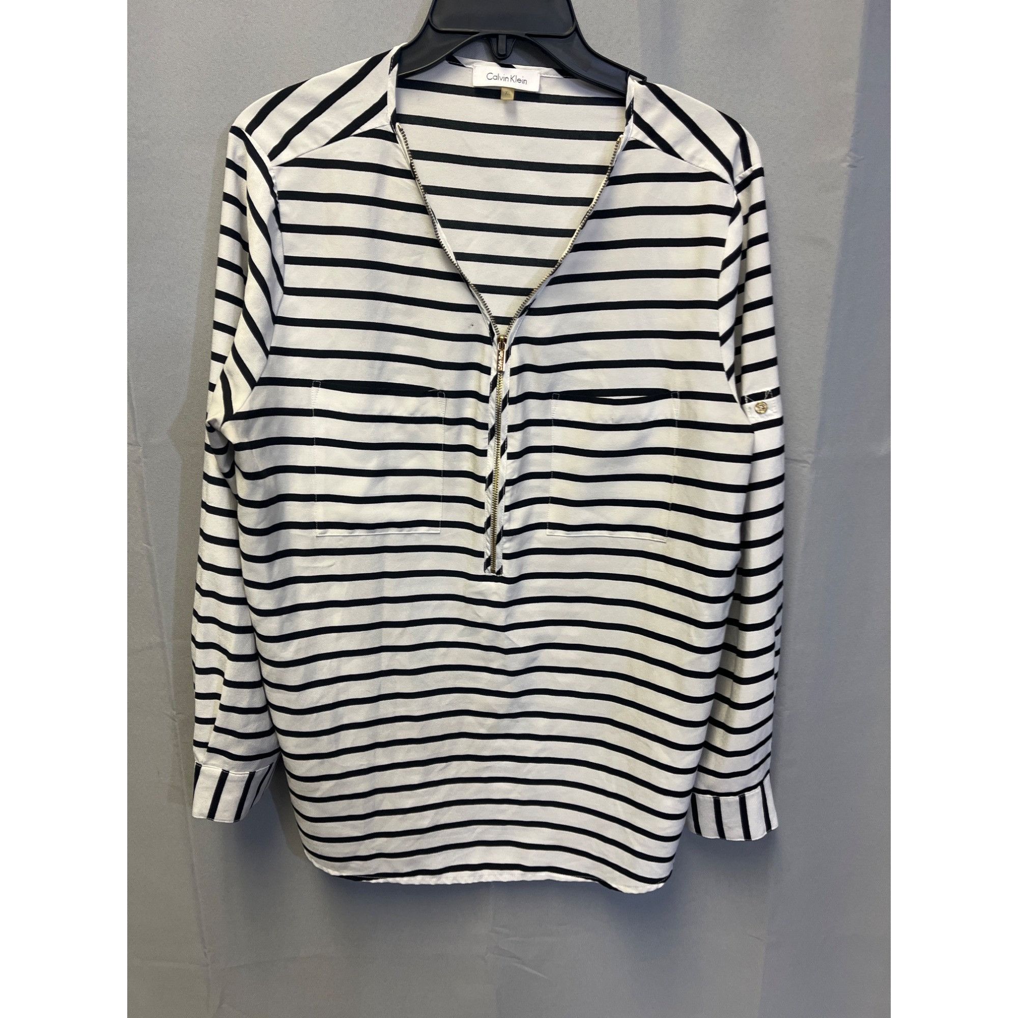 Calvin Klein Calvin Klein Womens long sleeve striped Top Size XL SKU 6985 Size XL / US 12-14 / IT 48-50 - 1 Thumbnail