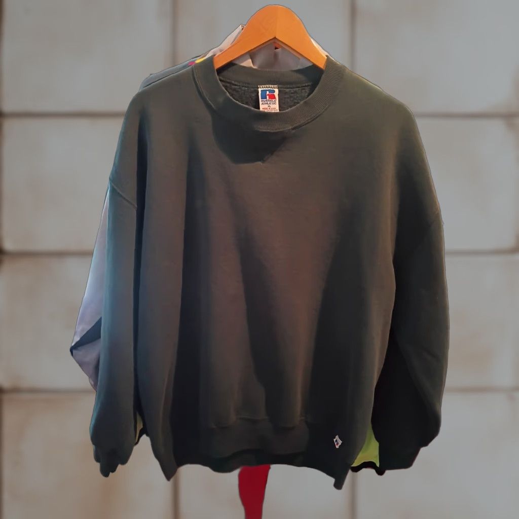Russell Athletic VINTAGE Russell Athletic Sweatshirt Pullover XL Men Green 90s Heavyweight Crew Neck Long Sleeve USA Made Logo Size US XL / EU 56 / 4 - 1 Thumbnail