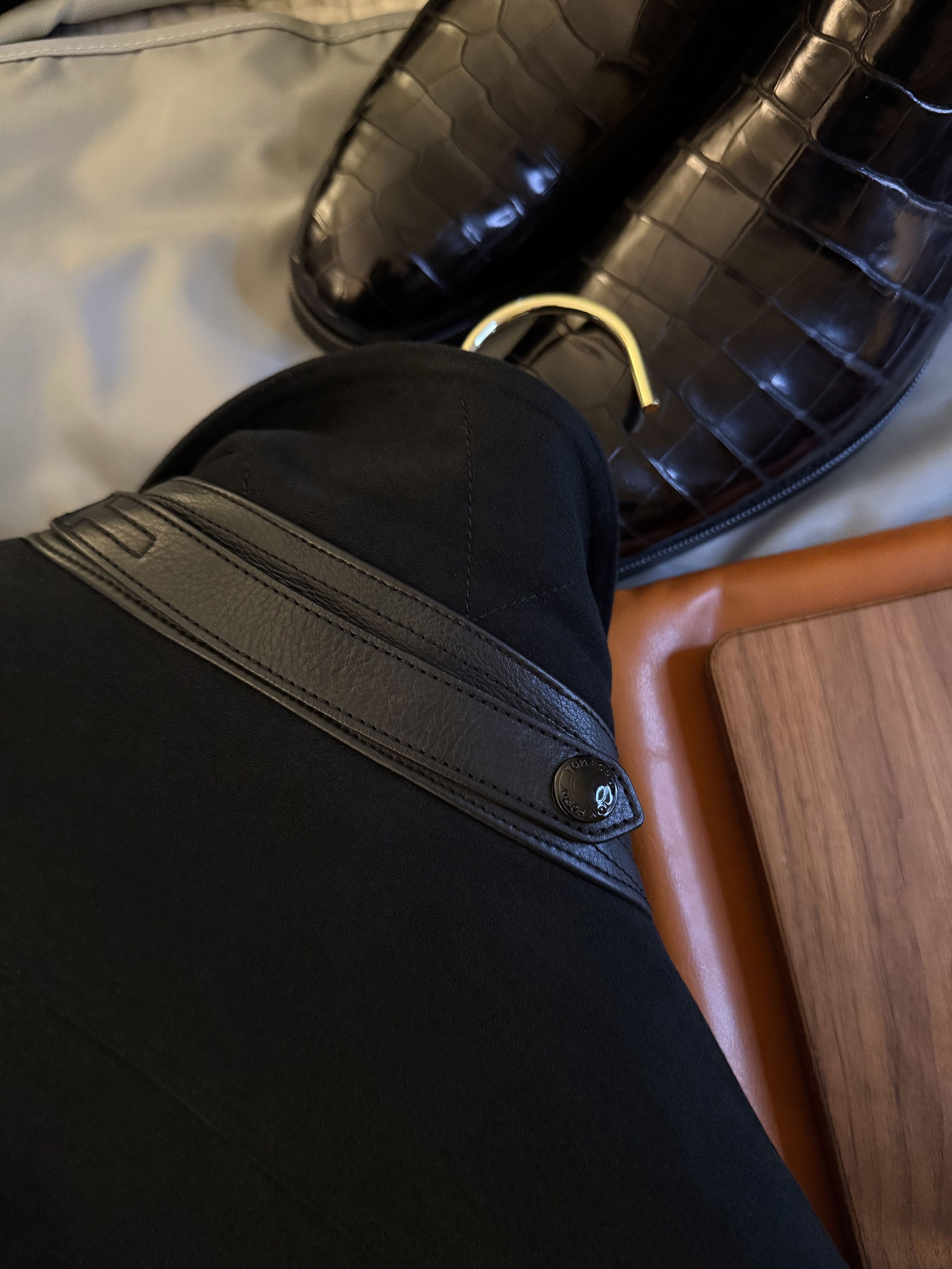 Tom Ford Coveted Ultra-Rare $4,100 w/tax Moleskin Leather Accents Size US M / EU 48-50 / 2 - 21 Thumbnail