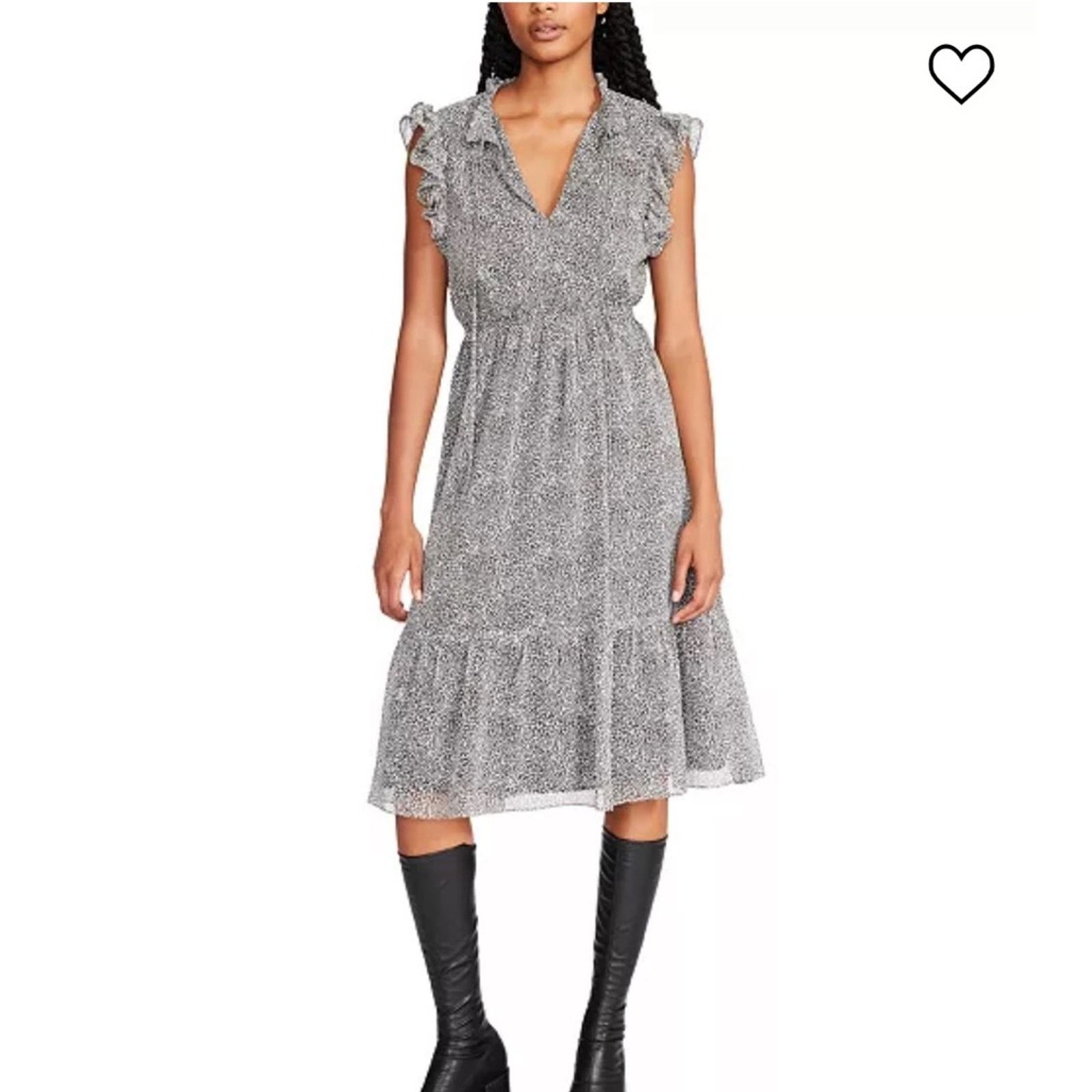 Steve Madden Steve Madden Kora Cheetah Print Tiered Chiffon Midi Dress Size S / US 4 / IT 40 - 1 Thumbnail