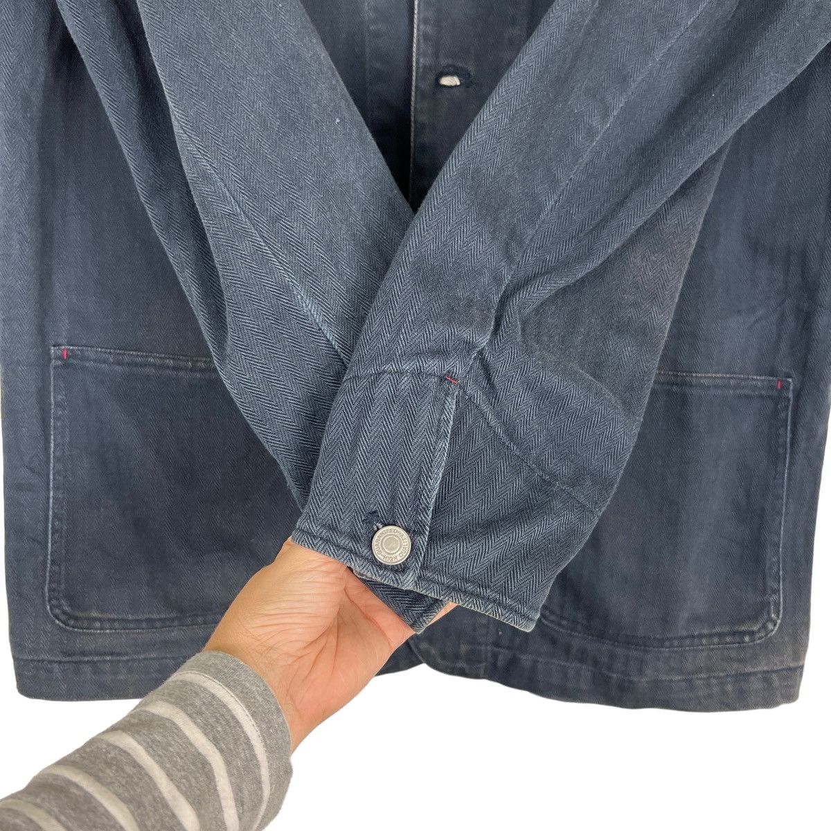 Blue Blue Japan 🔥 BLUE BLUE OBSCURE INDIGO HBT CHORE JACKET Size US M / EU 48-50 / 2 - 13 Thumbnail