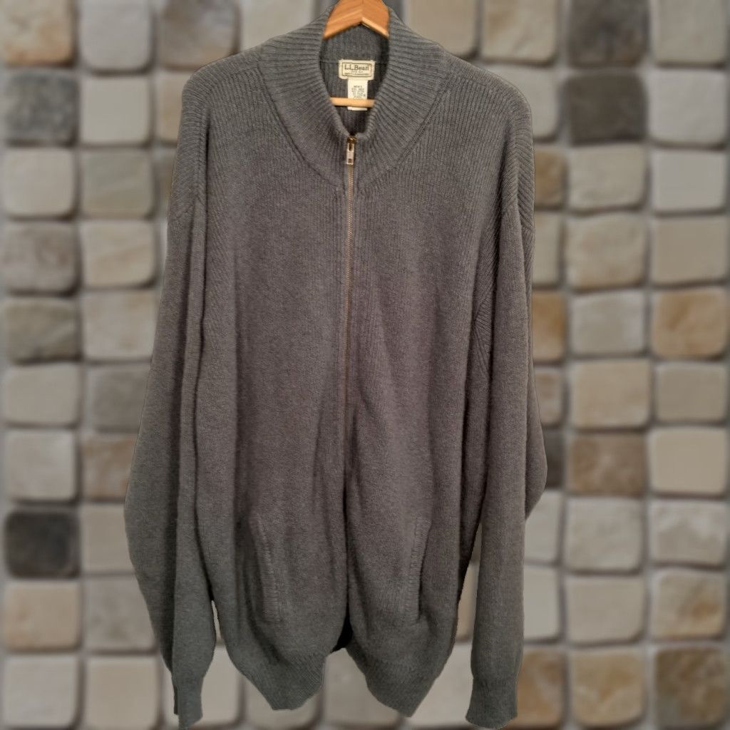 Vintage VINTAGE LL Bean Men's Cardigan Sweater XXL Full Zip Knit Cotton Casual Fall Winter Size US XXL / EU 58 / 5 - 1 Thumbnail