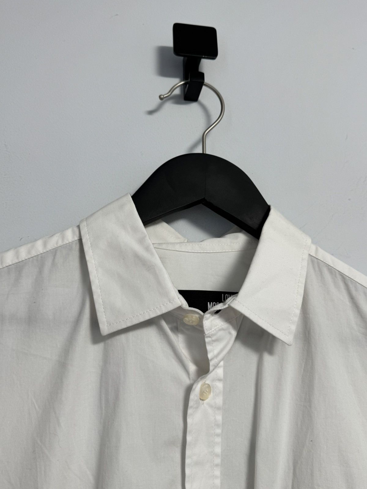 Moschino Love Moschino Button Up Shirt White Logo Size US M / EU 48-50 / 2 - 7 Thumbnail