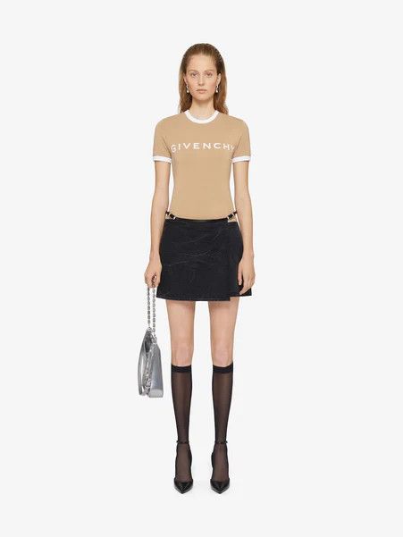 Givenchy o1srvl11e0825 Ringer T-Shirt in Camel Size L / US 10 / IT 46 - 2 Thumbnail