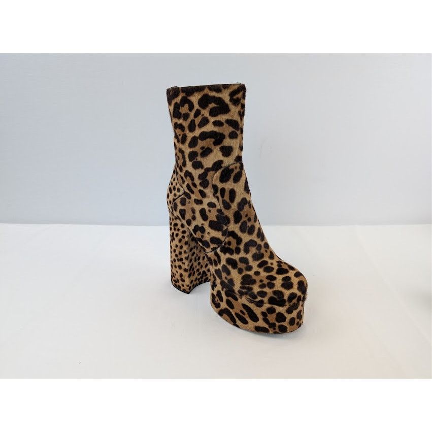 Saint Laurent Paris o1rshd1 Billy Pony Boots in Brown Leopard Size US 10 / IT 40 - 3 Thumbnail