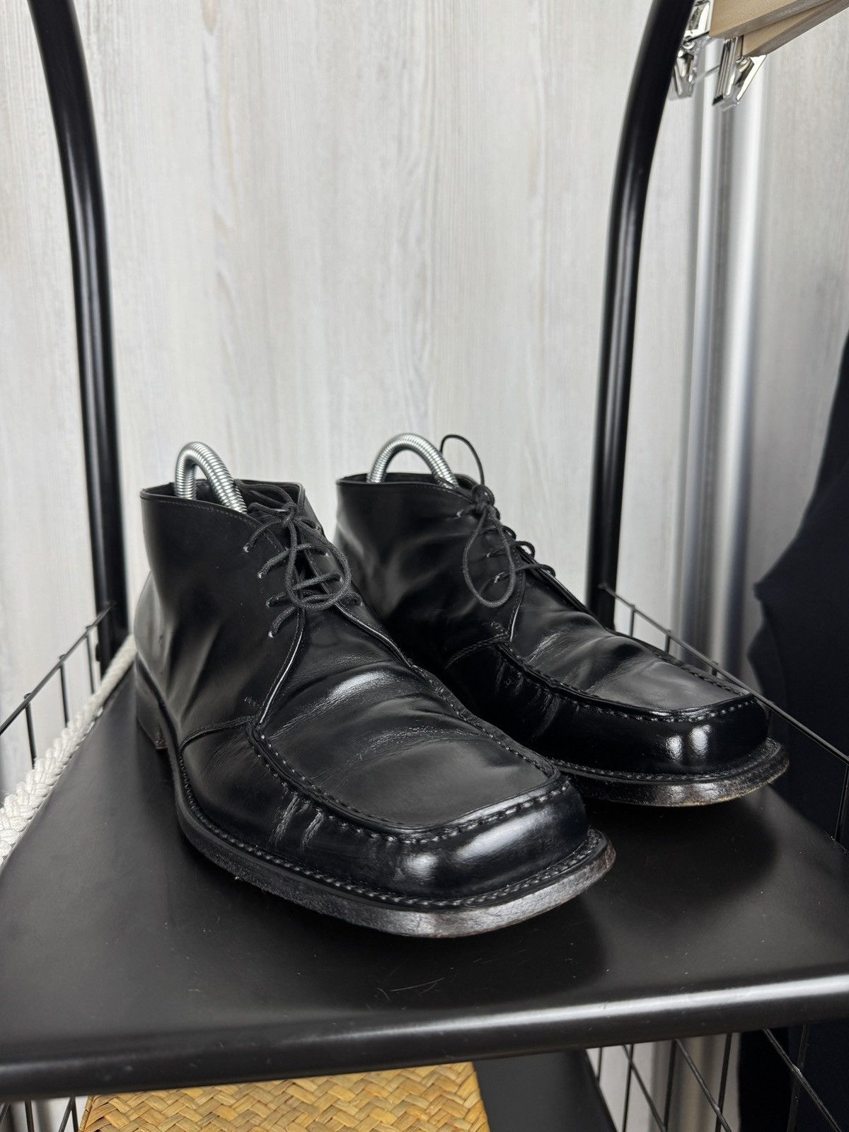 Premiata Premiata black leather boots avant garde made in Italy Size US 7 / EU 40 - 2 Thumbnail