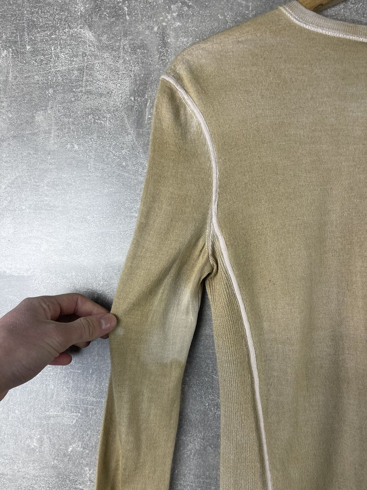Bottega Veneta Bottega Veneta V Neck Knit Sweater Early 2000s Beige Size L / US 10 / IT 46 - 6 Thumbnail