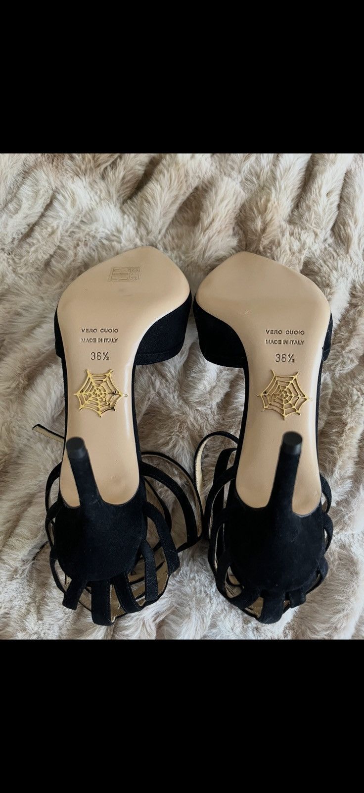 Charlotte Olympia Charlotte Olympia Black Suede Cage Heels Size US 6.5 / IT 36.5 - 10 Thumbnail
